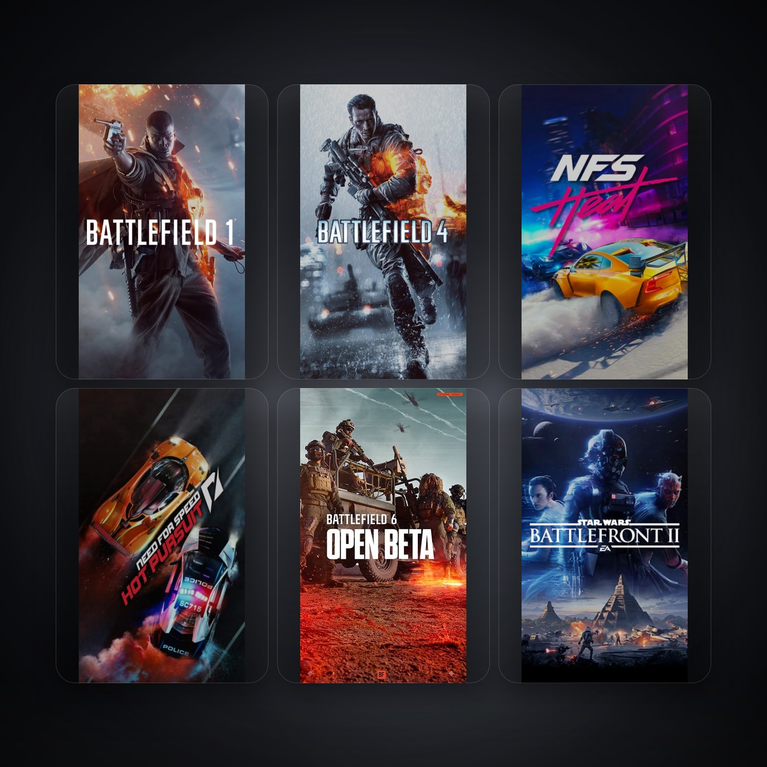 EA Battlefield 1 + Battlefield 4 — BR — 6 games — HabibiAccounts