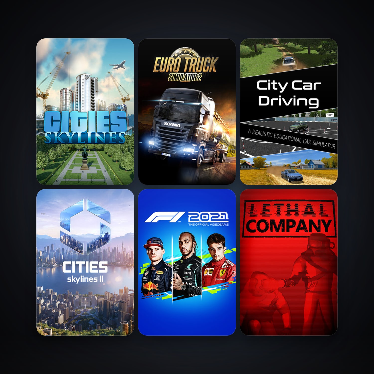 Euro Truck Simulator 2 + Cities: Skylines, 6 games, clean — HabibiAccounts