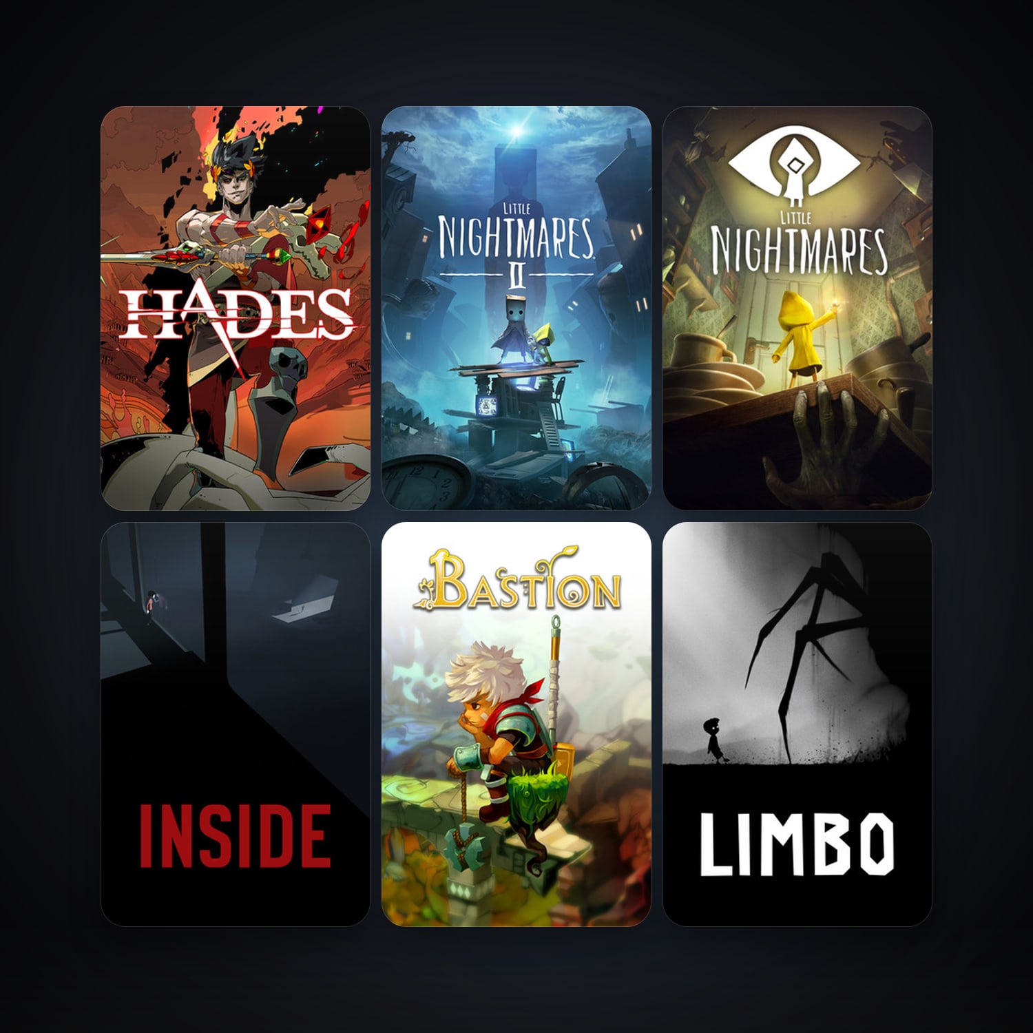 LIMBO + Bastion, 11 games, clean — HabibiAccounts