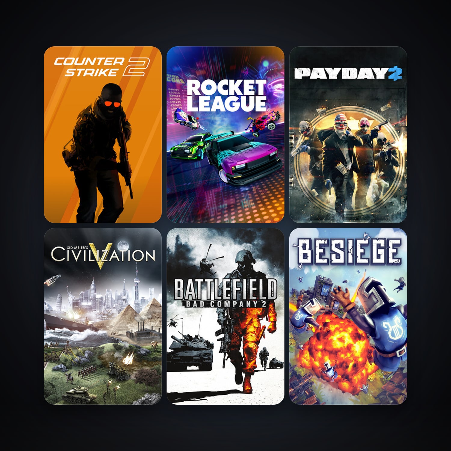 CS2 Prime + Sid Meier's Civilization V, 111 games, Steam 60, clean — HabibiAccounts