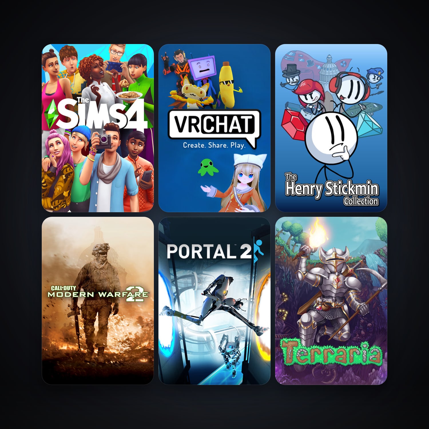 Portal 2 + Call of Duty: Modern Warfare 2 (2009), 9 games, clean — HabibiAccounts