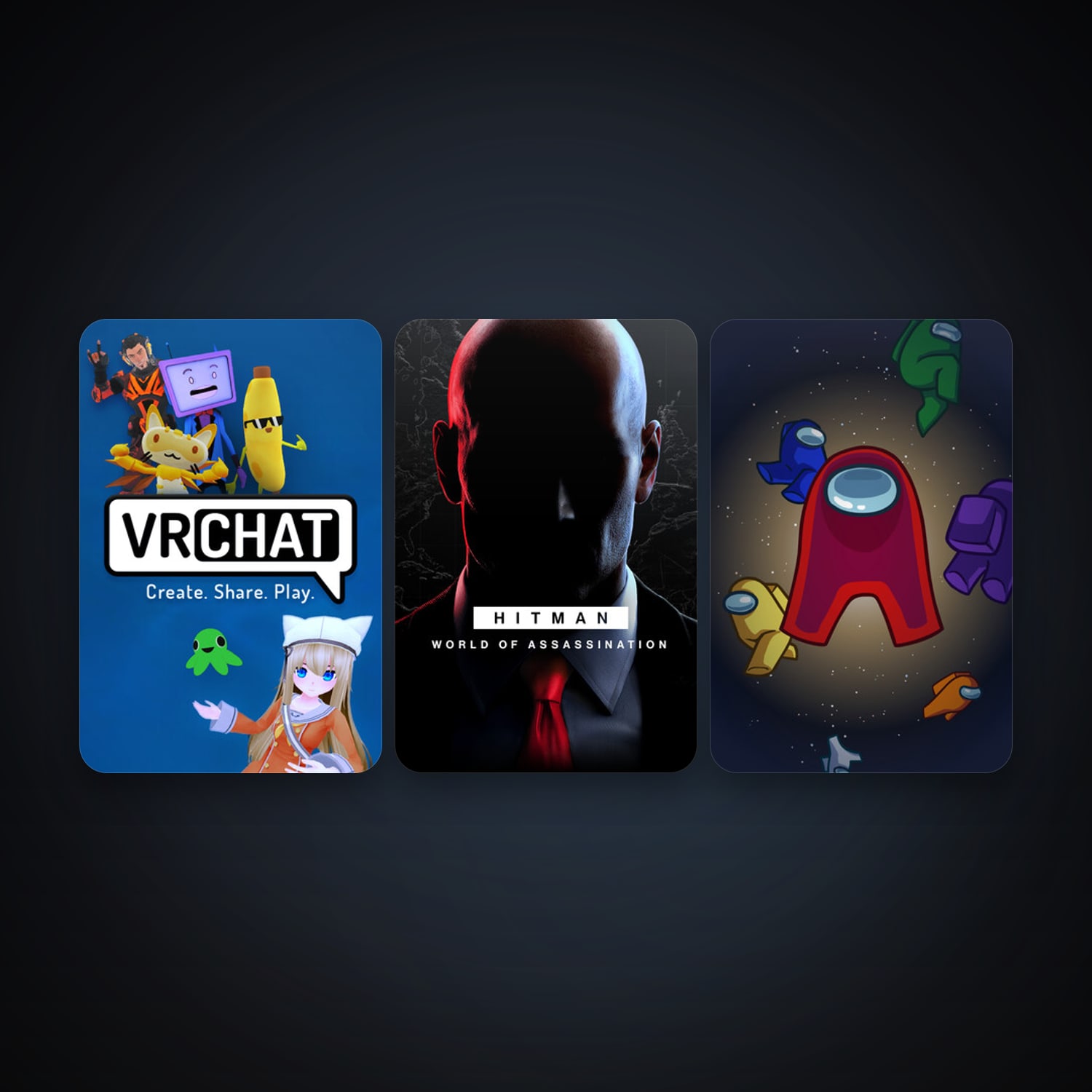 VRChat + Among Us, 6 games, clean — HabibiAccounts