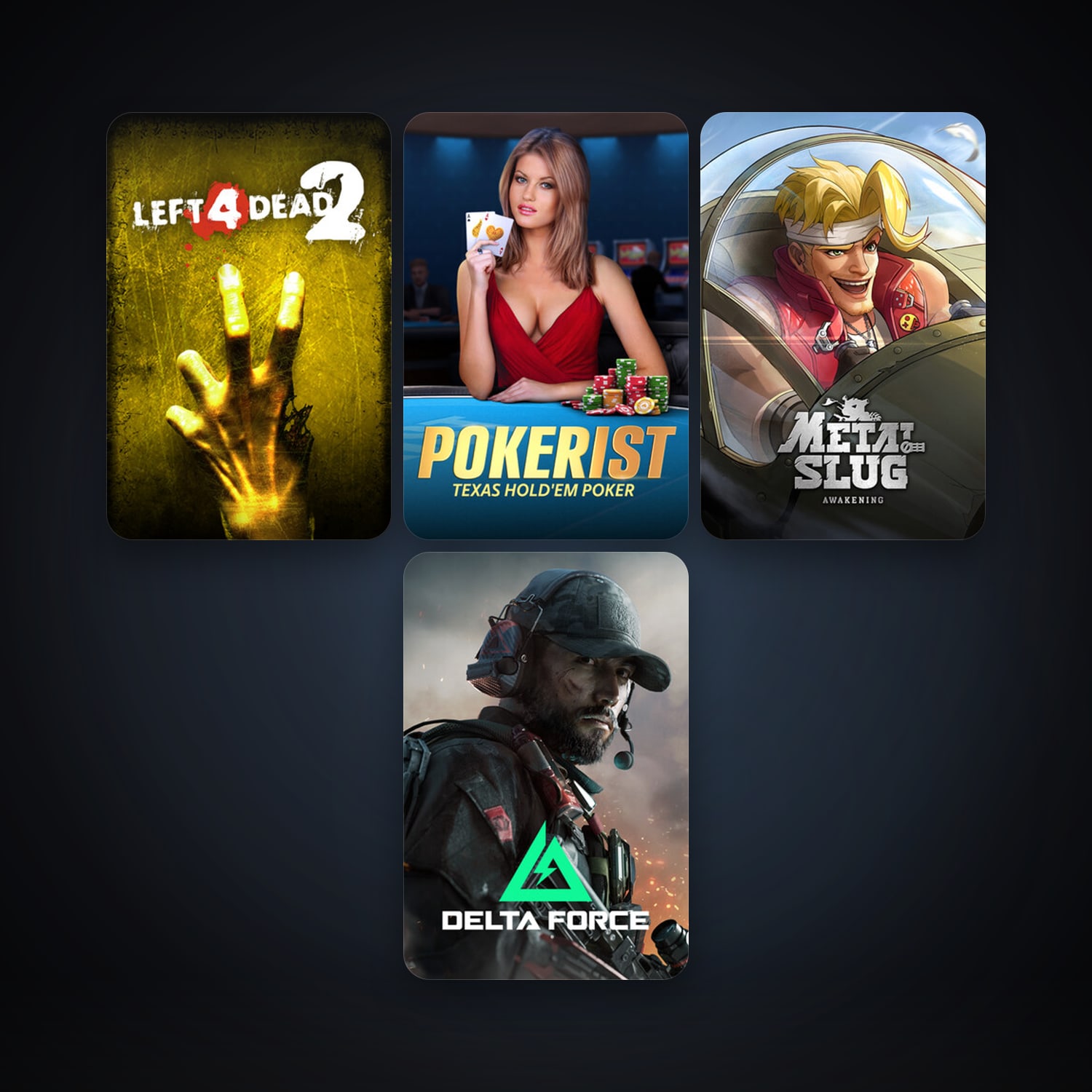 Left 4 Dead 2 + Delta Force: Hawk Ops, 8 games, clean — HabibiAccounts