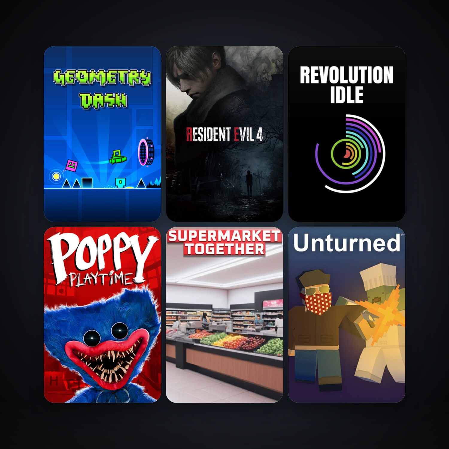 Unturned + Geometry Dash, 19 games, clean — HabibiAccounts