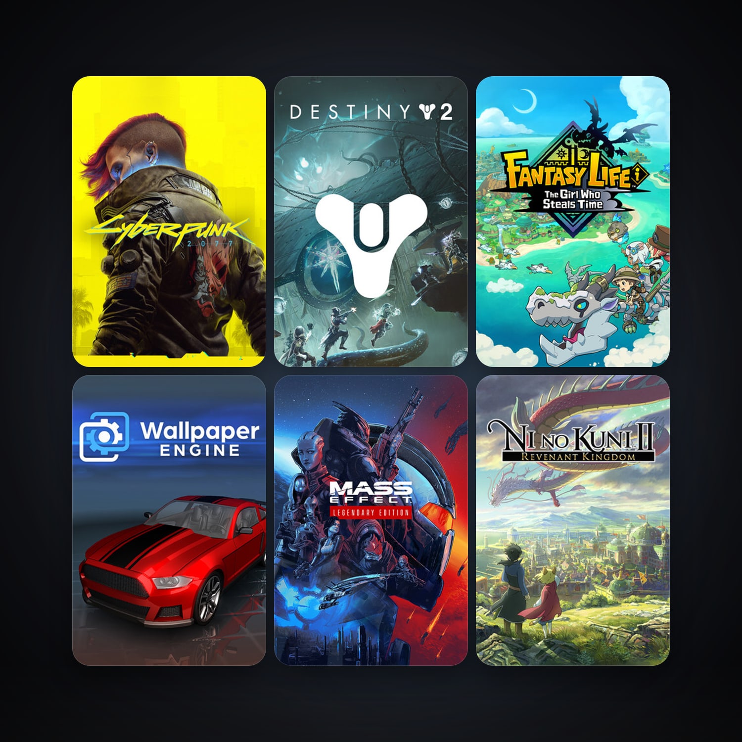 Wallpaper Engine + Ni no Kuni II: Revenant Kingdom, 82 games, clean — HabibiAccounts