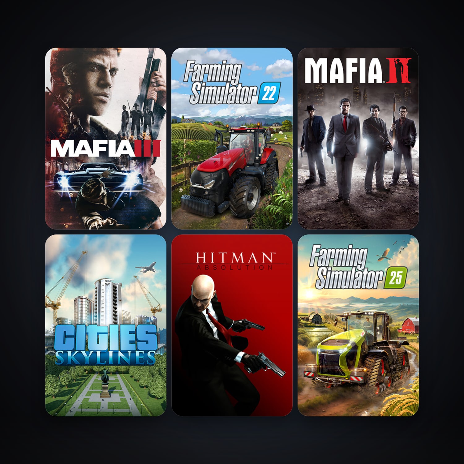 Mafia II + Hitman: Absolution, 9 games, clean — HabibiAccounts