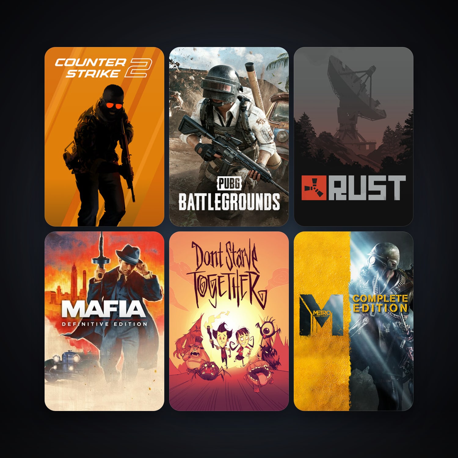 CS2 Prime + Metro: Last Light, 22 games, Steam 16, clean — HabibiAccounts