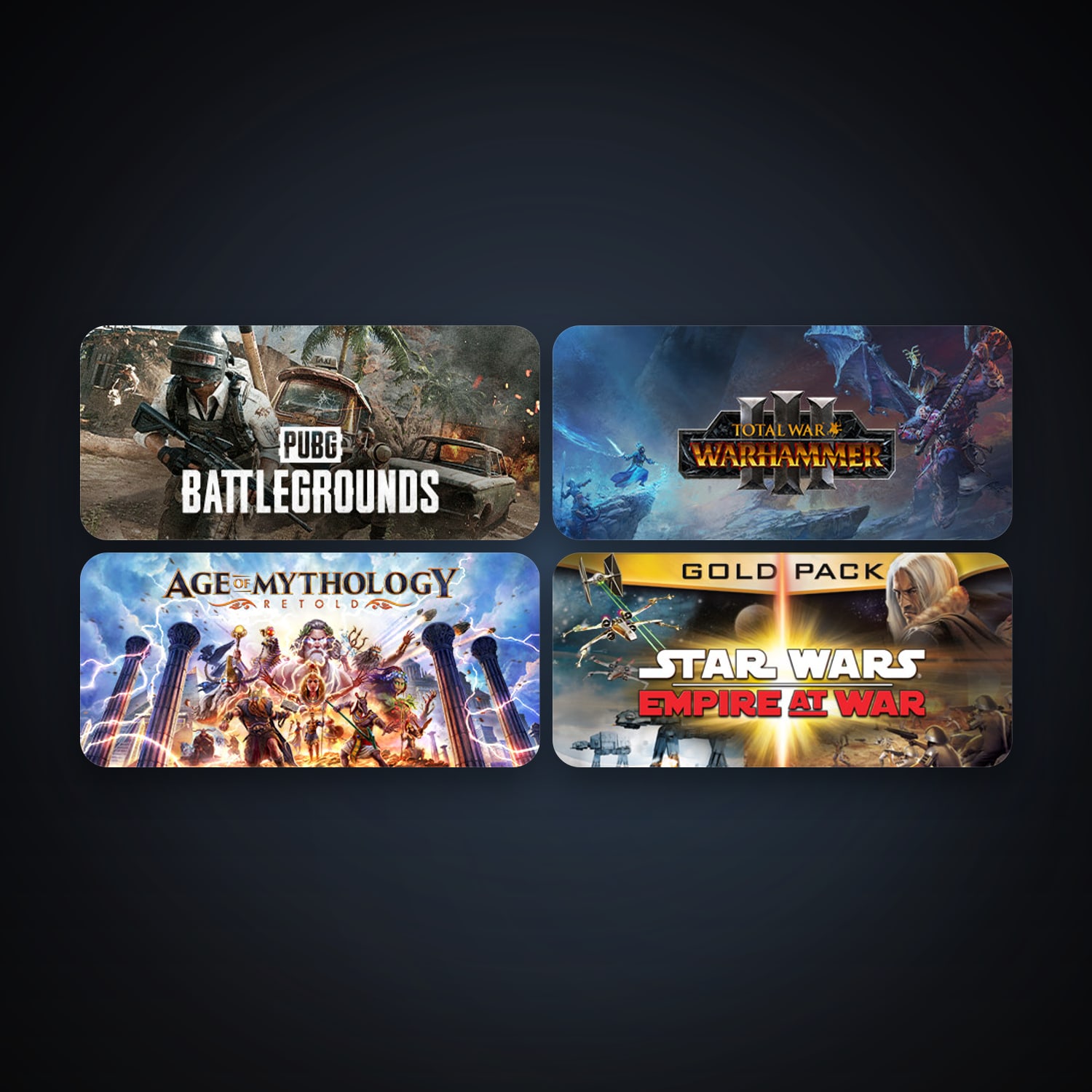 STAR WARS Empire at War - Gold Pack + PUBG: BATTLEGROUNDS, 5 games, clean — HabibiAccounts