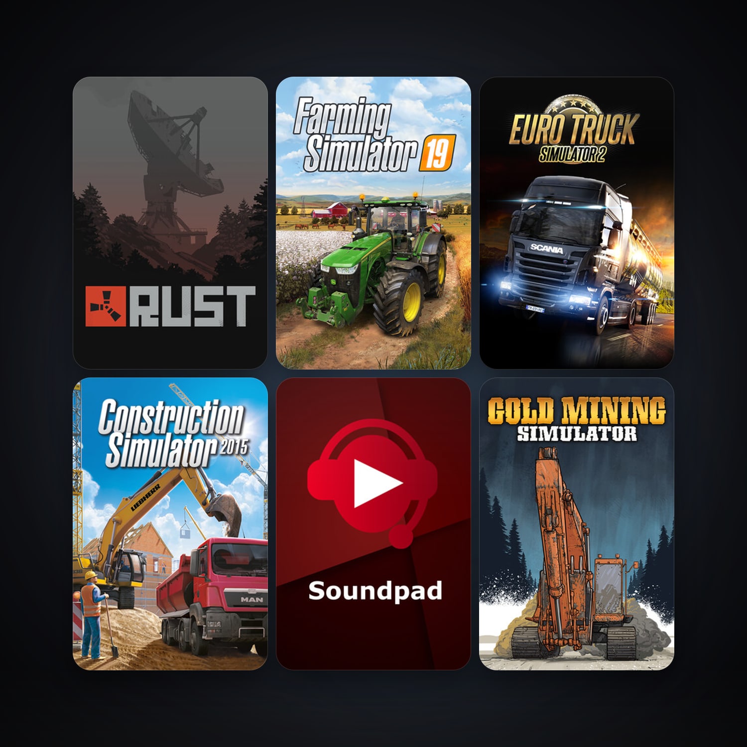 Euro Truck Simulator 2 + Rust, 18 games, clean — HabibiAccounts