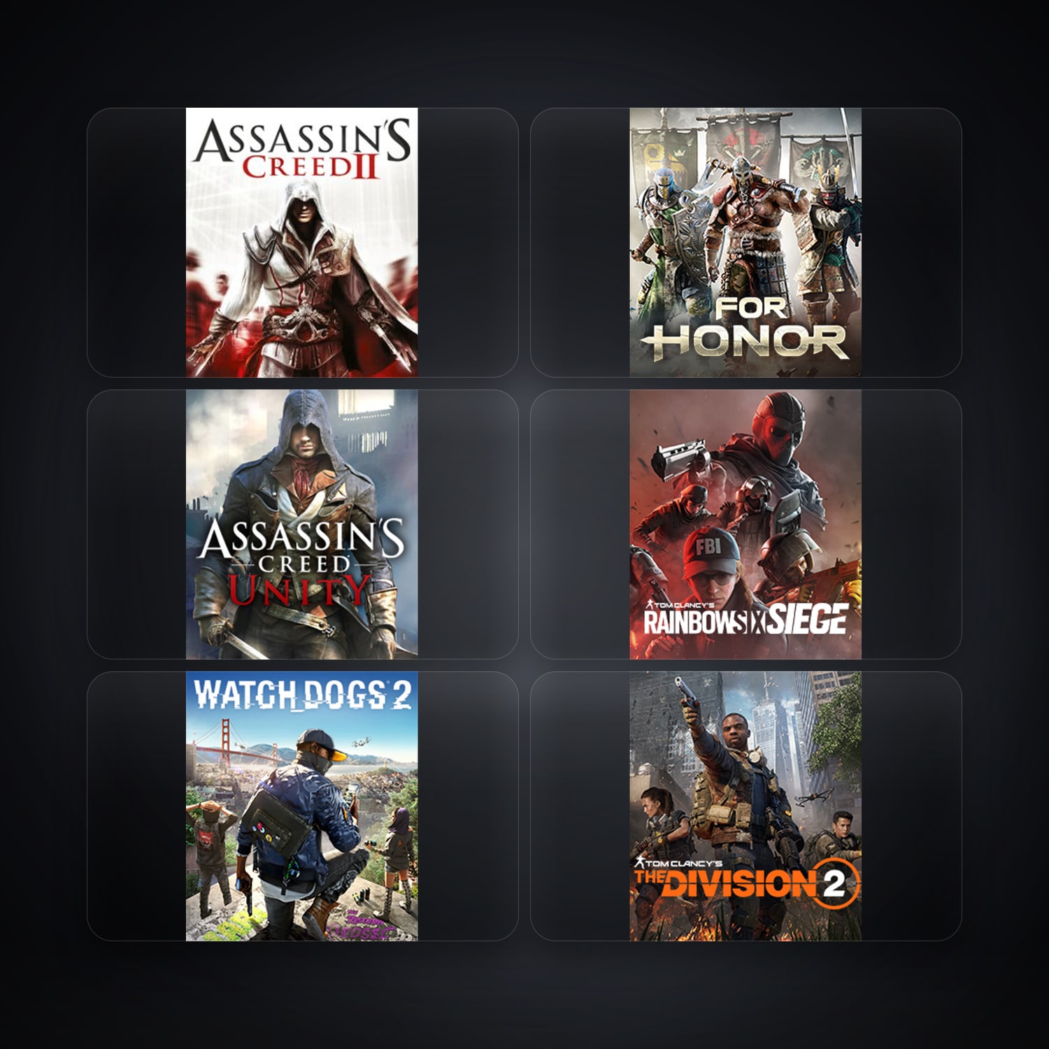 Ubisoft Assassin's Creed II + For Honor — AR — 6 games — HabibiAccounts