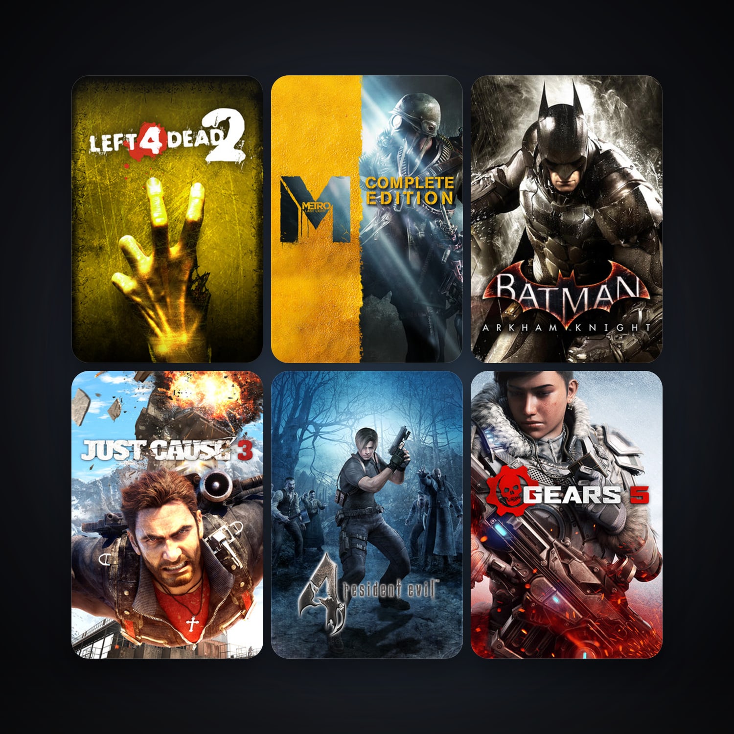 Left 4 Dead 2 + Metro: Last Light, 10 games, clean — HabibiAccounts