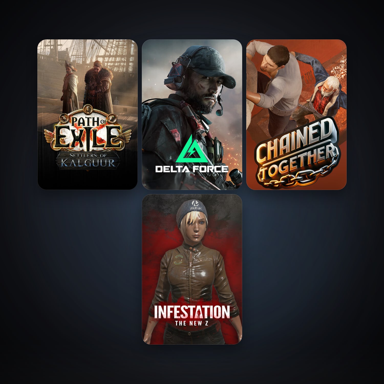Path of Exile + Infestation: The New Z, 5 games, clean — HabibiAccounts