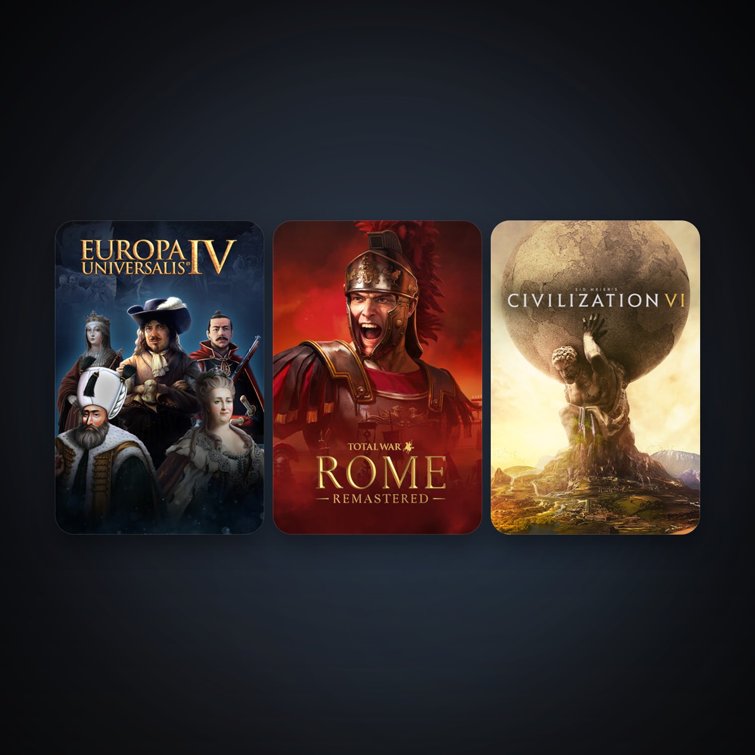 Europa Universalis IV + Sid Meier's Civilization VI, 7 games, clean — HabibiAccounts