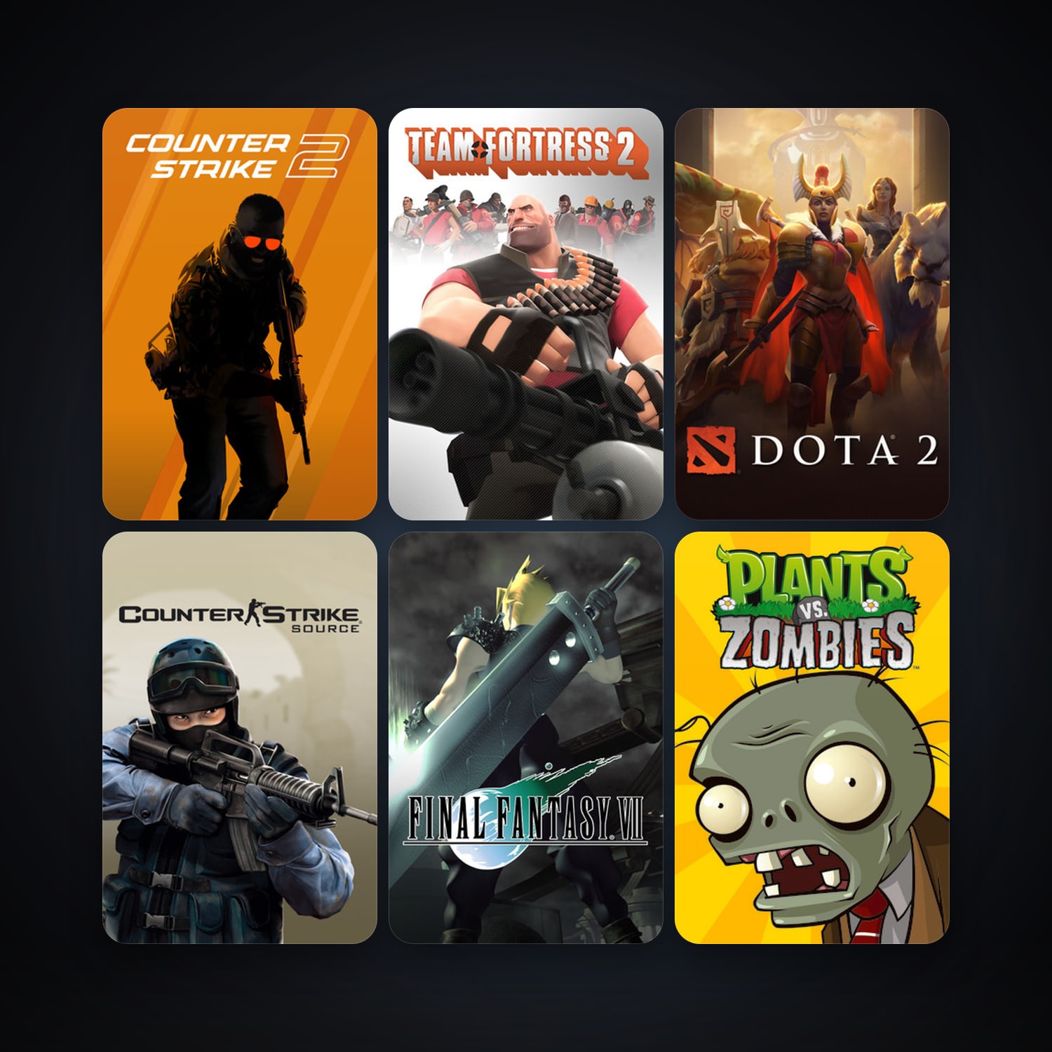Counter-Strike: Source + Team Fortress 2, 30 games, Steam 11, clean — HabibiAccounts