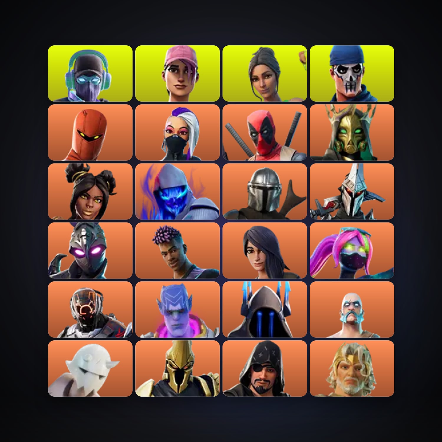 Fortnite account with Deadpool & Hybrid — 204 skins — 1.9K V-Bucks — lvl 2988 — HabibiAccounts