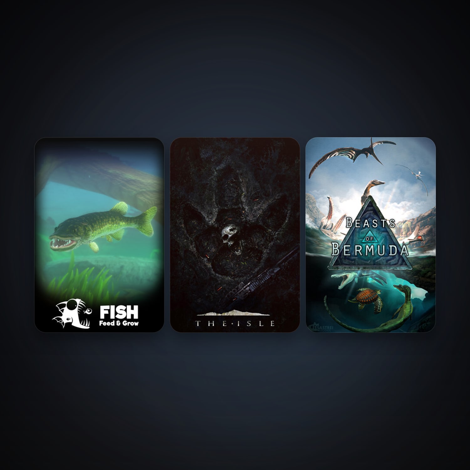 The Isle + Feed and Grow: Fish, 5 games, clean — HabibiAccounts