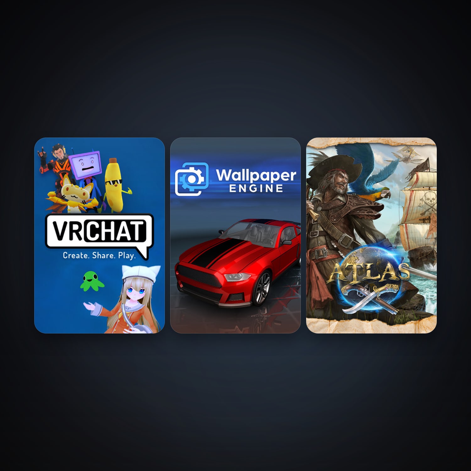 Wallpaper Engine + VRChat, 6 games, clean — HabibiAccounts