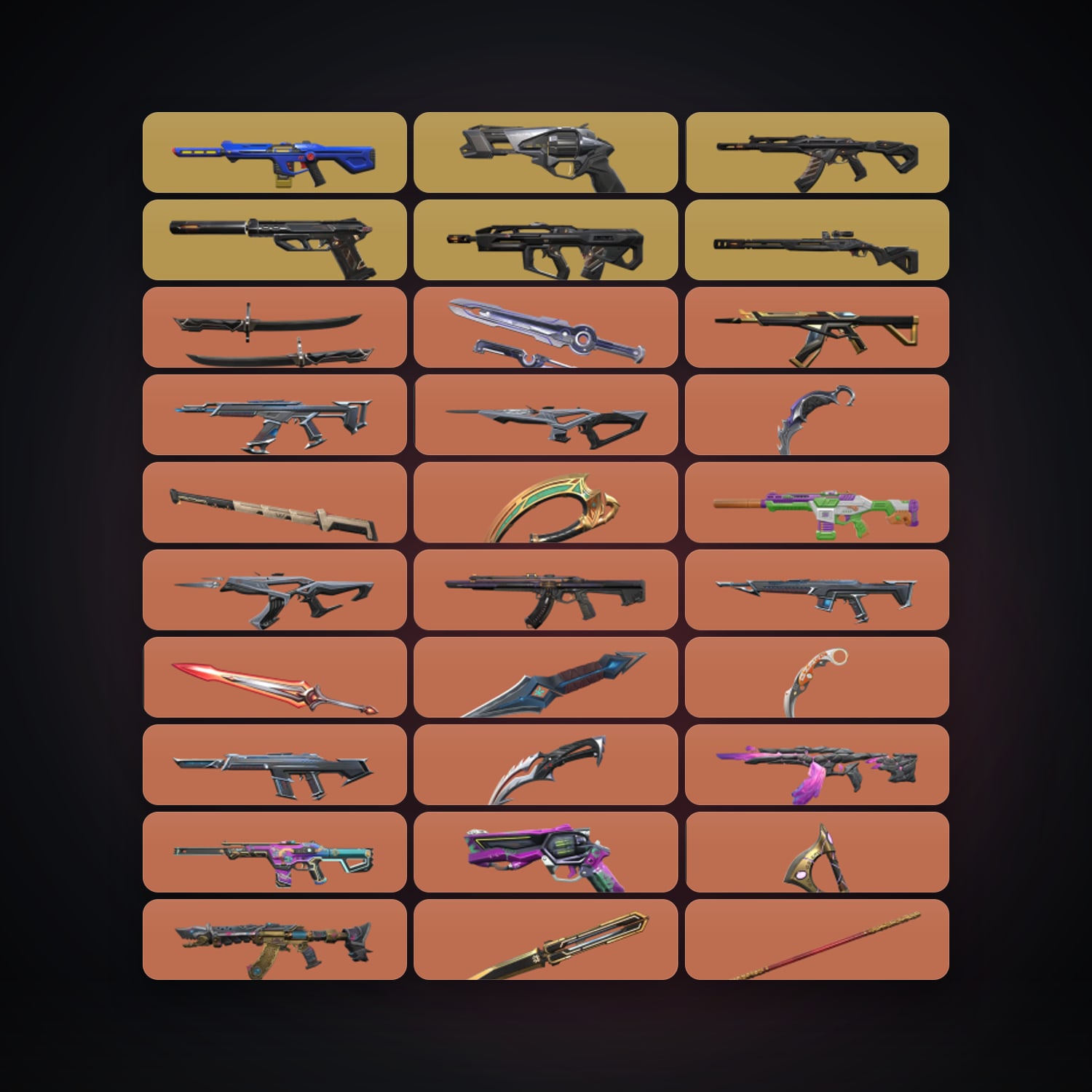 EU Diamond 3 locker — 24 knives, 264 skins, lvl 417 · 263093869 — HabibiAccounts