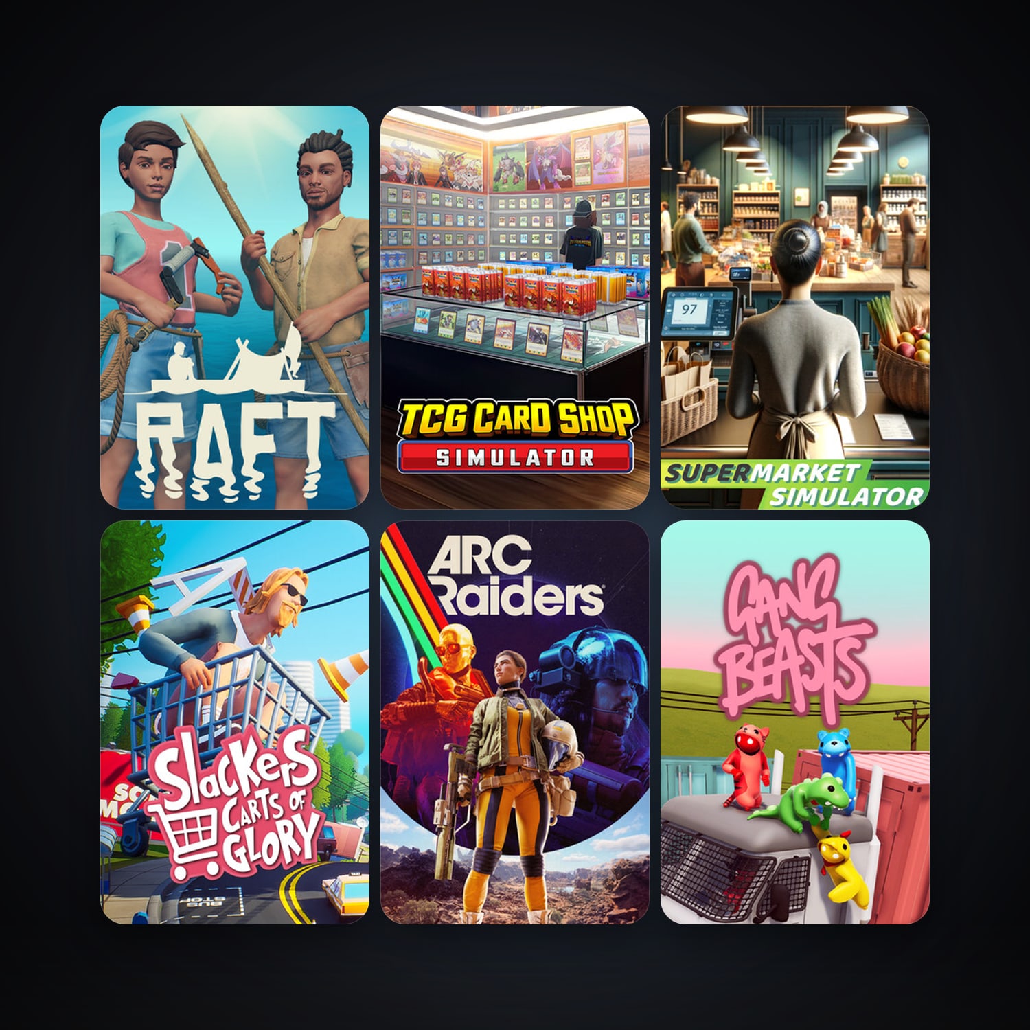 Gang Beasts + Aven Colony, 15 games, clean — HabibiAccounts
