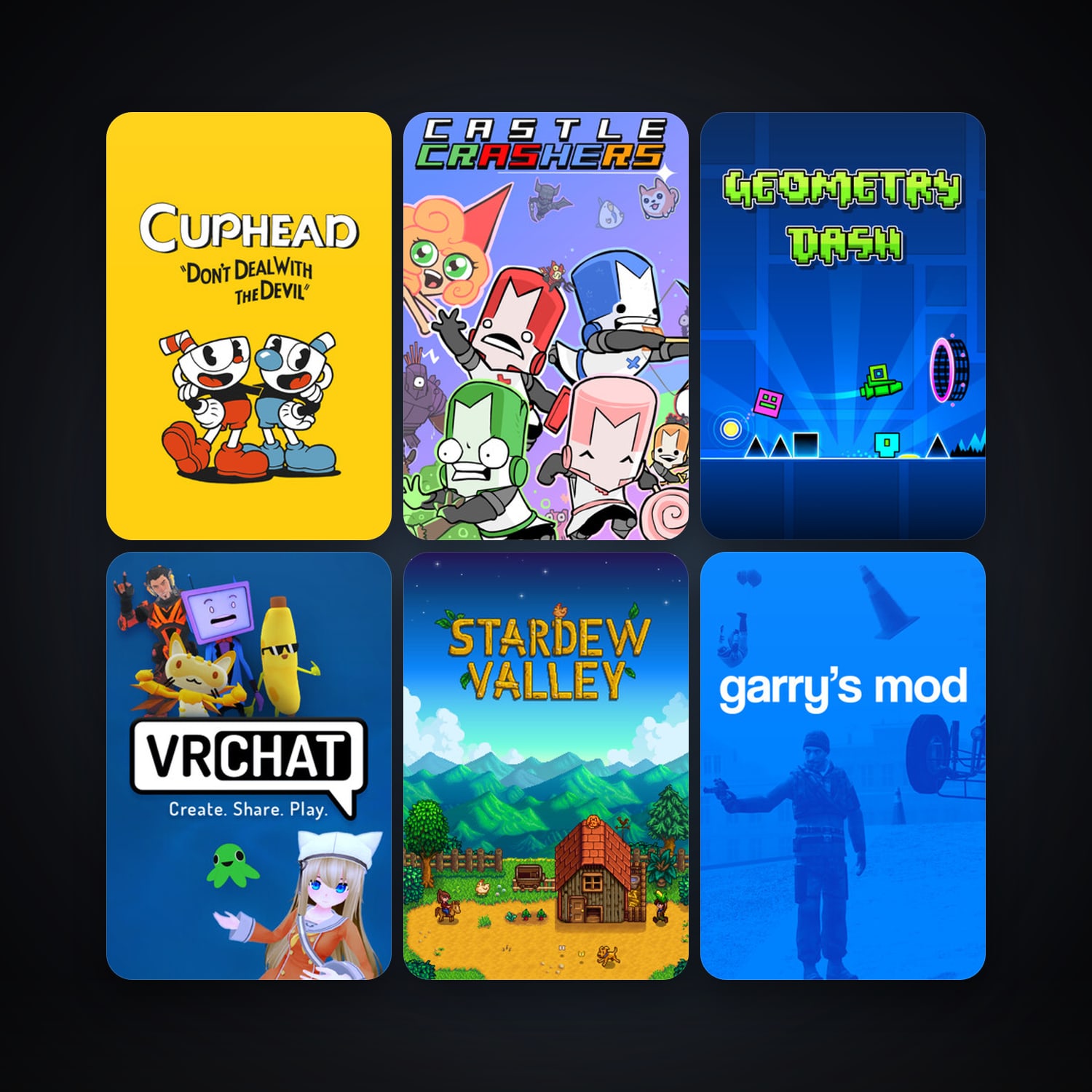 Garry's Mod + Castle Crashers, 49 games, clean — HabibiAccounts