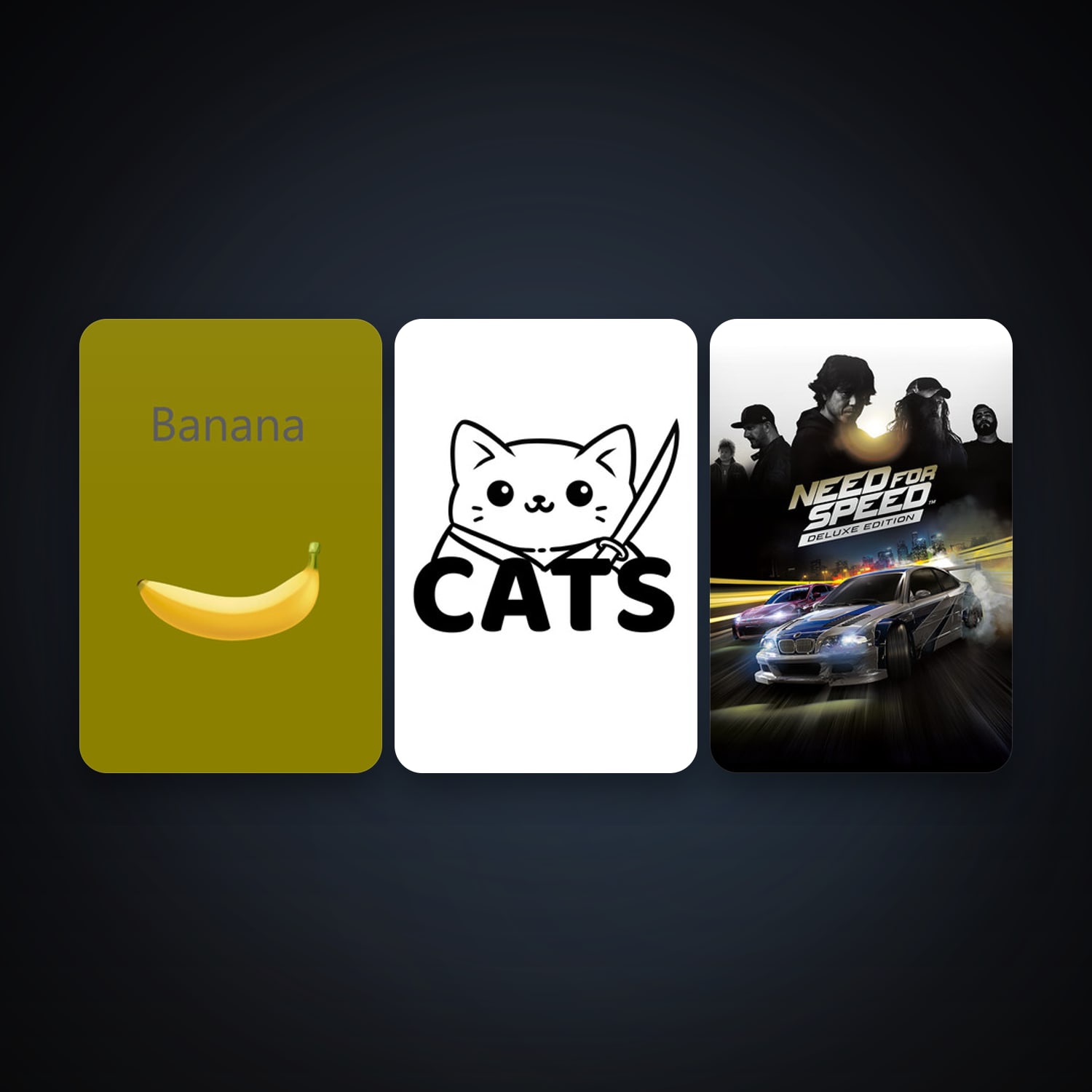 Need for Speed + Banana, 5 games, clean — HabibiAccounts