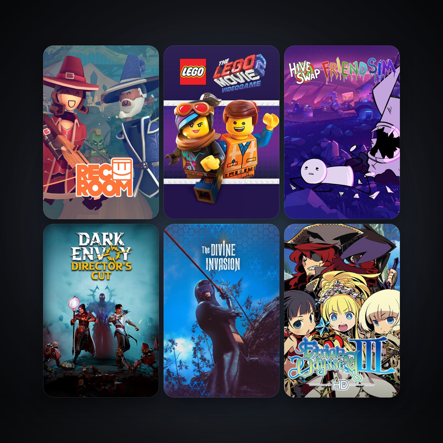 Rec Room + Hiveswap Friendsim, 16 games, clean — HabibiAccounts