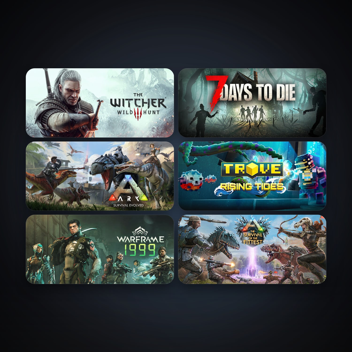 Warframe + 7 Days to Die, 10 games, clean — HabibiAccounts