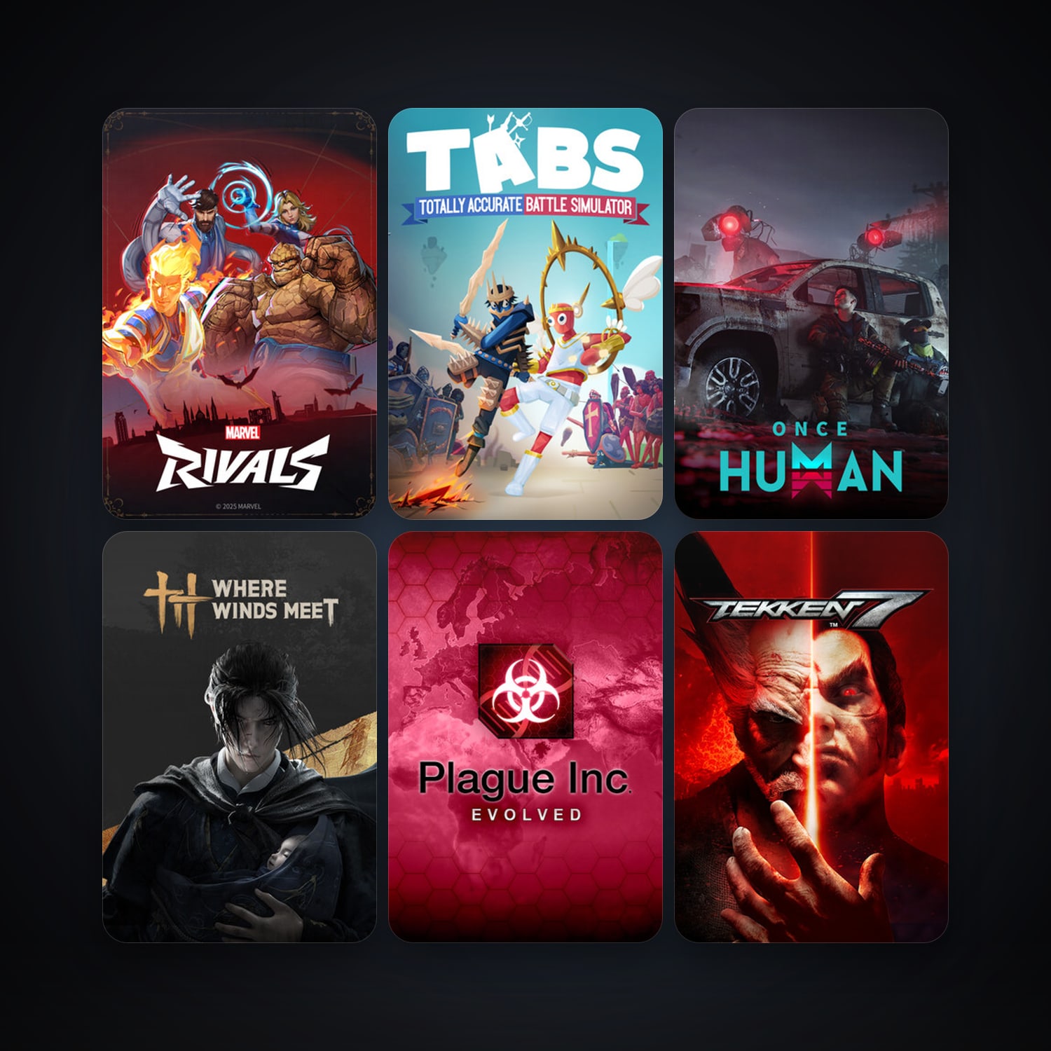 Plague Inc: Evolved + TEKKEN 7, 20 games, clean — HabibiAccounts