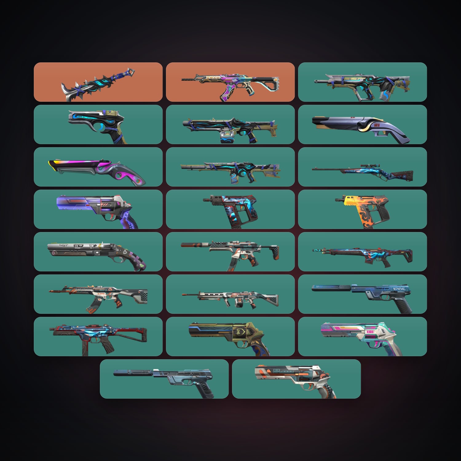 AP Gold 1 locker — 1 knives, 23 skins, lvl 204 — HabibiAccounts