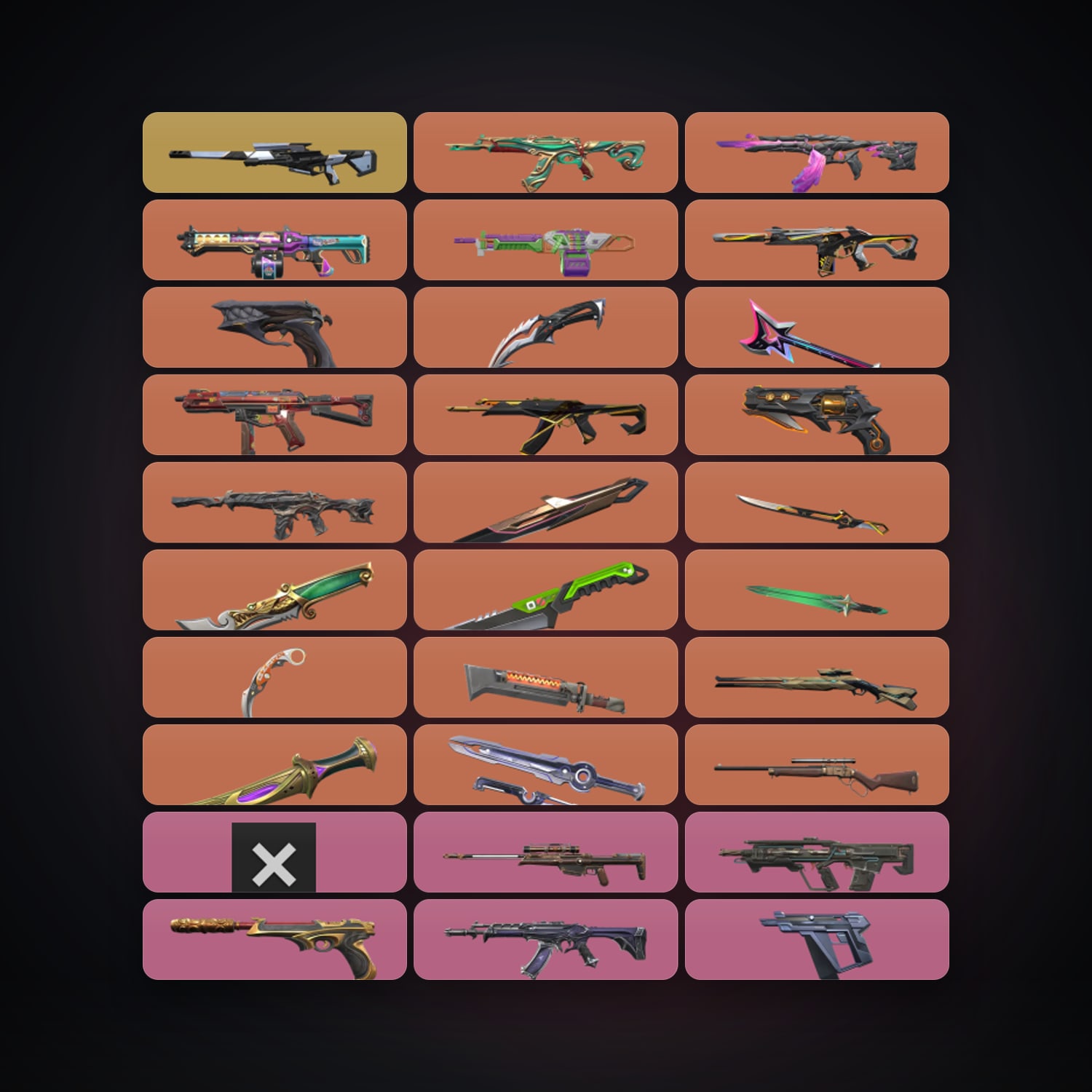 AP Diamond 1 locker — 11 knives, 166 skins, lvl 632 — HabibiAccounts