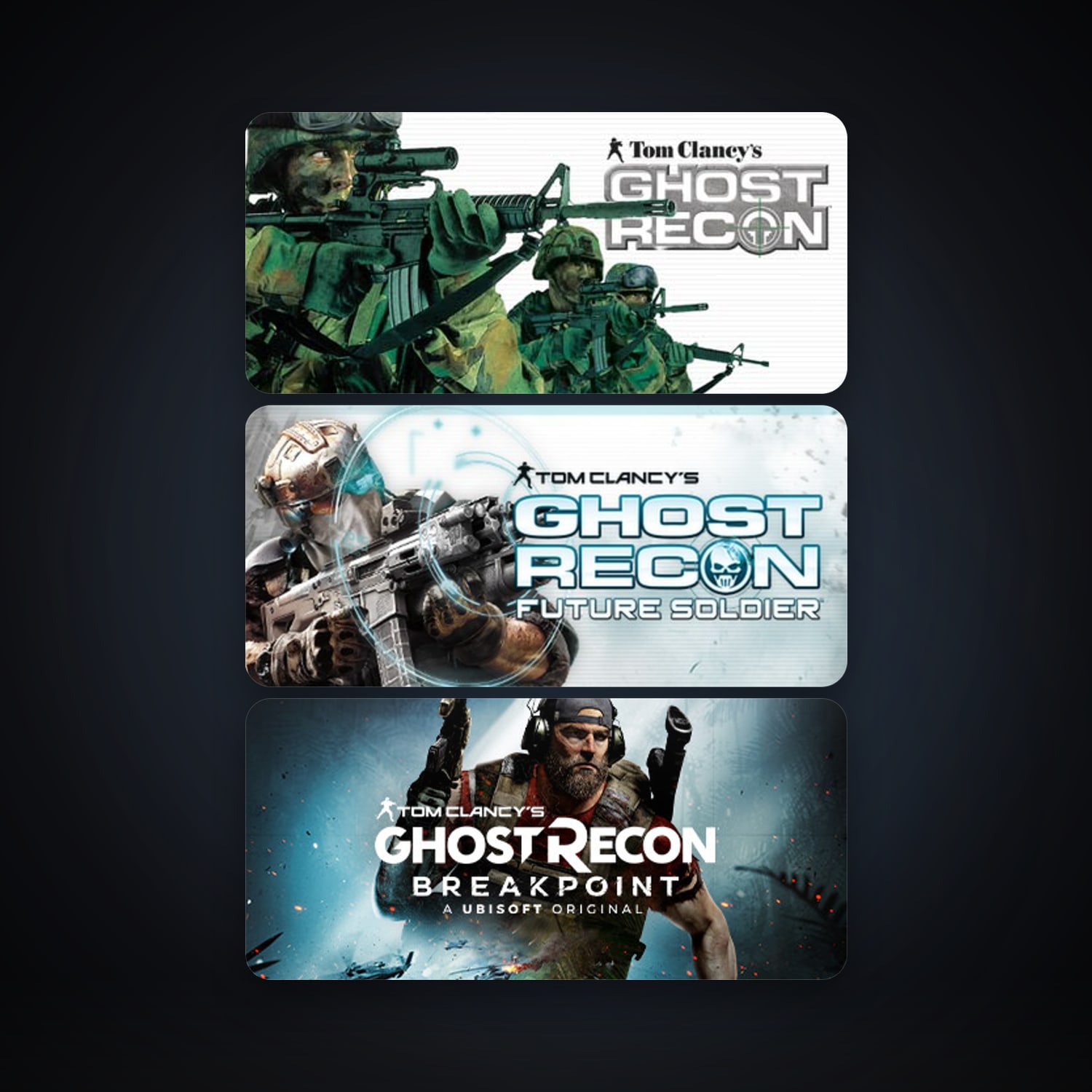 Tom Clancy's Ghost Recon + Tom Clancy's Ghost Recon: Future Soldier, 6 games, clean — HabibiAccounts