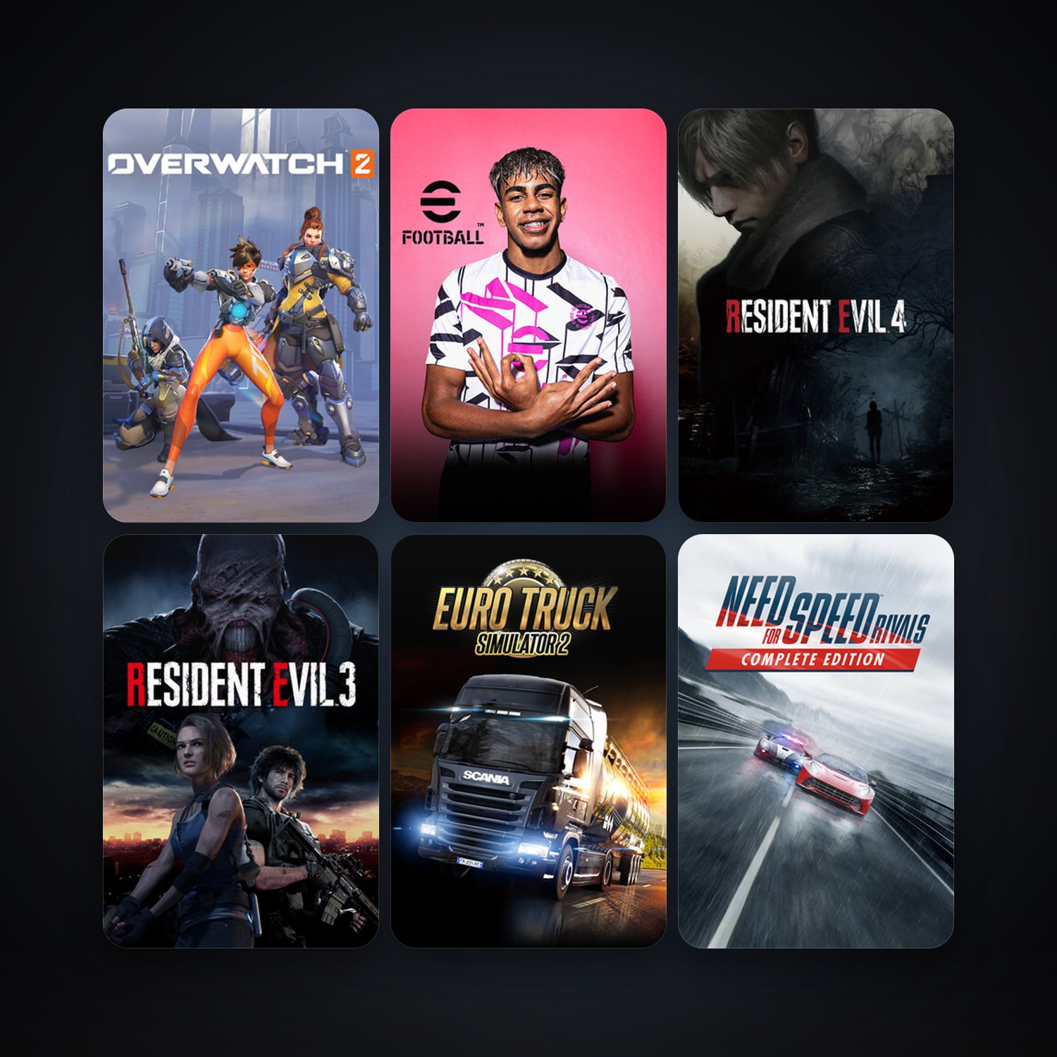 Euro Truck Simulator 2 + RESIDENT EVIL 3, 18 games, clean — HabibiAccounts