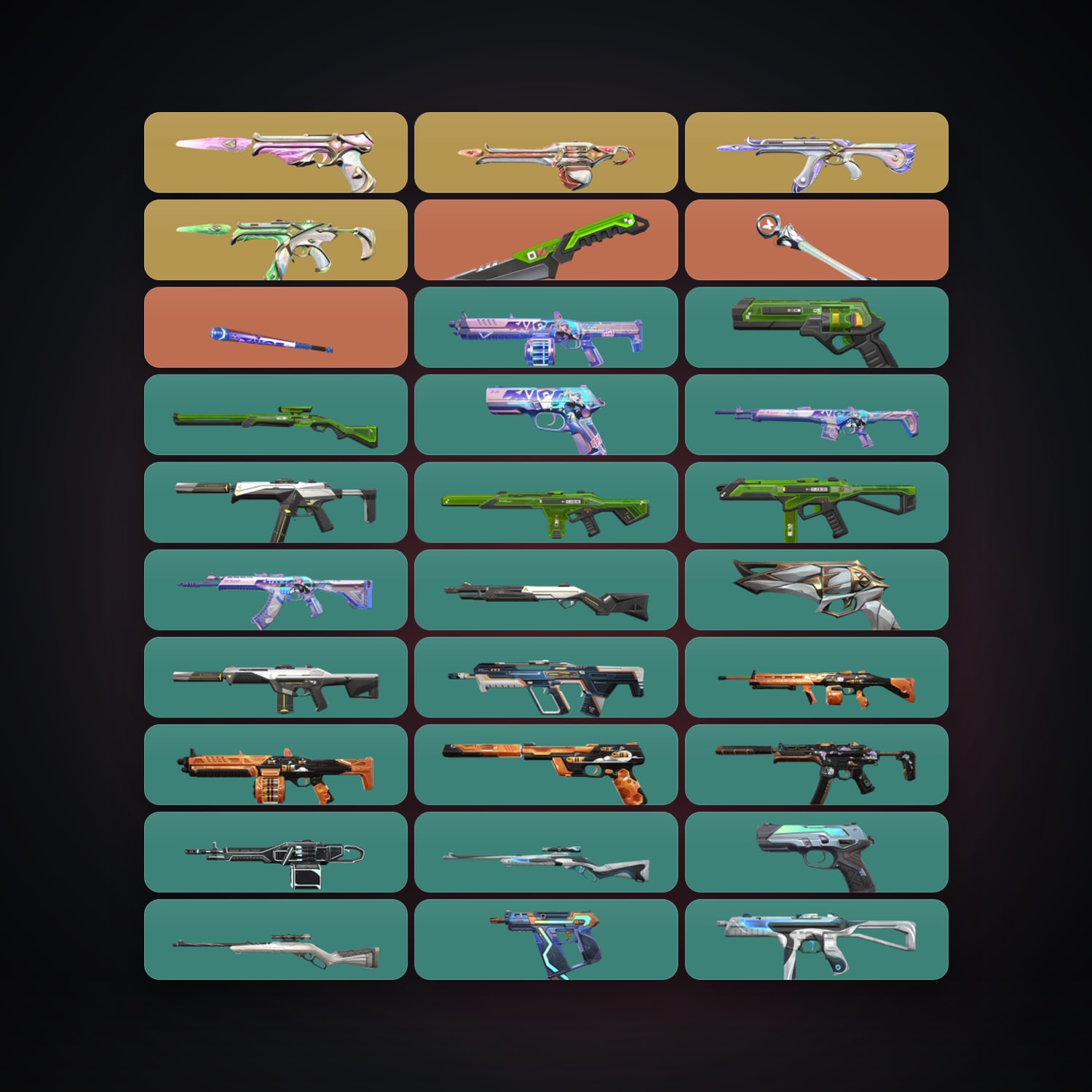 LA locker — 3 knives, 46 skins, lvl 118 — HabibiAccounts