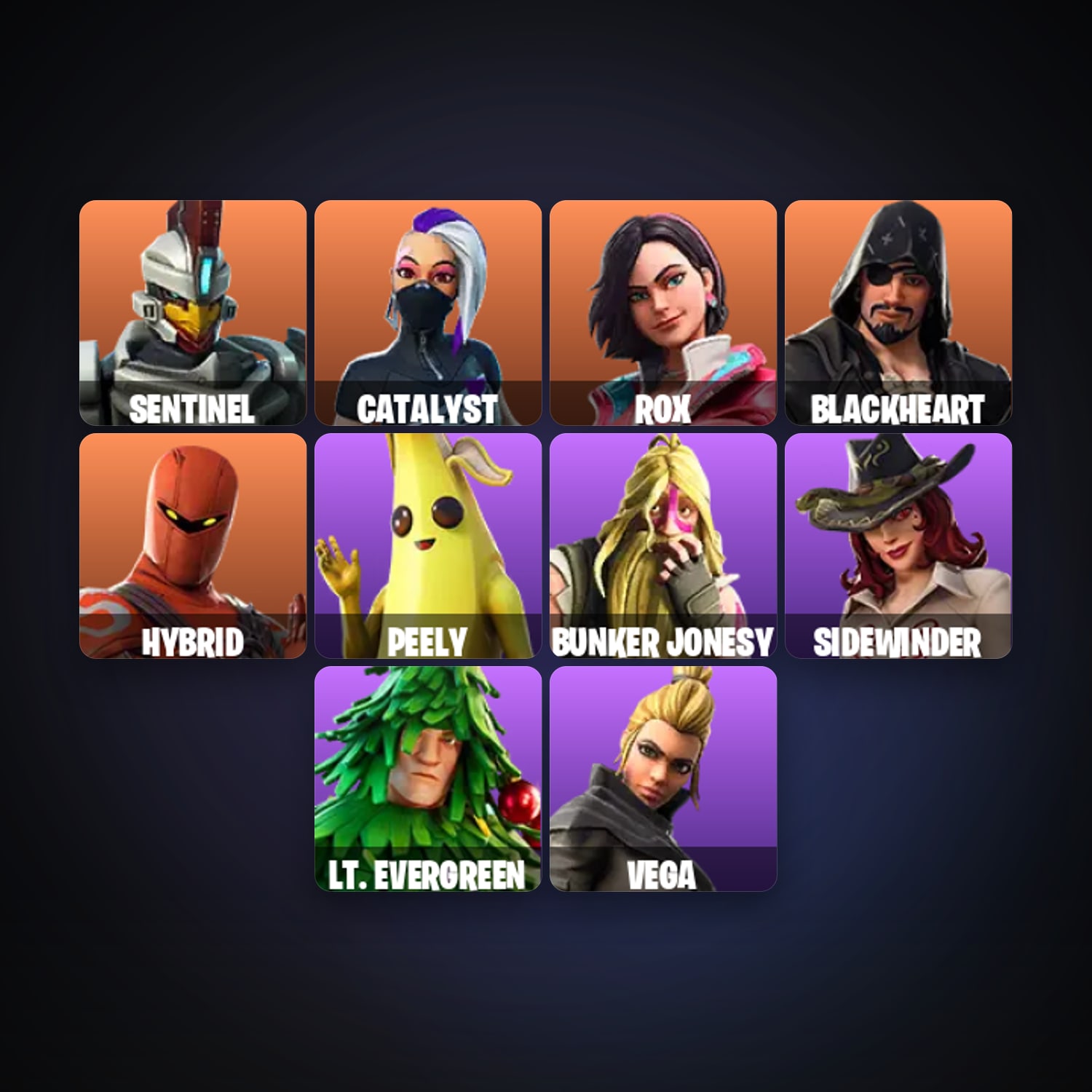 Fortnite account with Peely & Sentinel — 12 skins — 600 V-Bucks — lvl 255 — HabibiAccounts