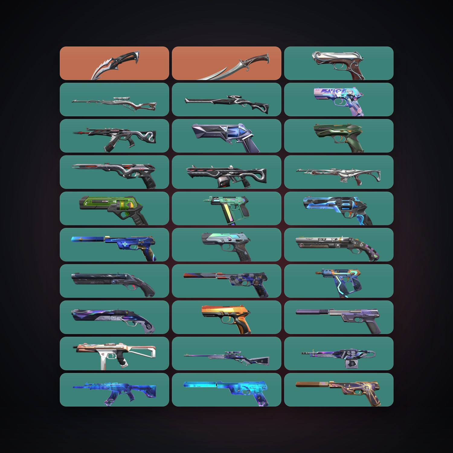 LA Plat 1 locker — 2 knives, 43 skins, lvl 374 — HabibiAccounts