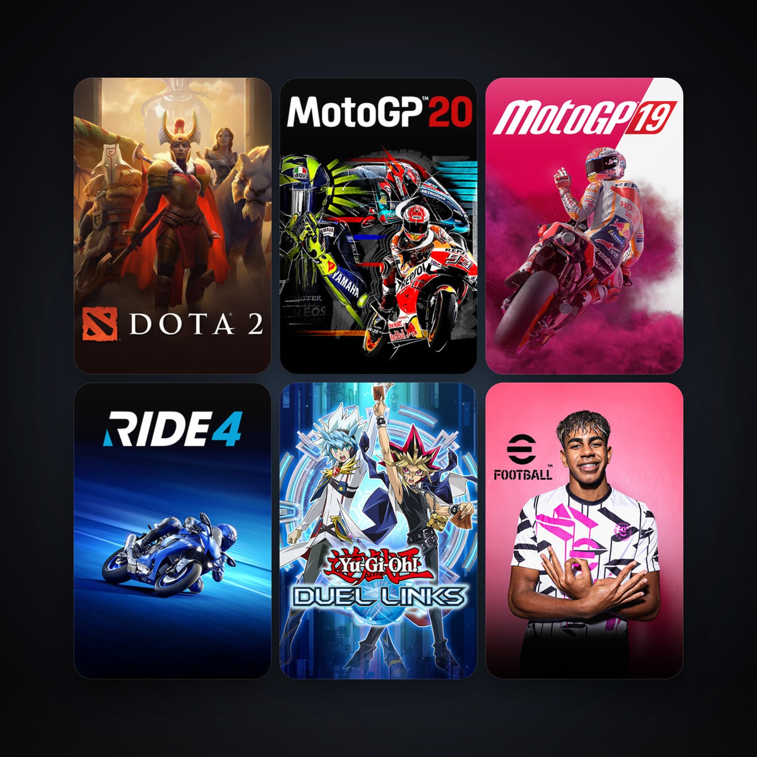 Dota 2 + Yu-Gi-Oh! Duel Links, 11 games, clean — HabibiAccounts
