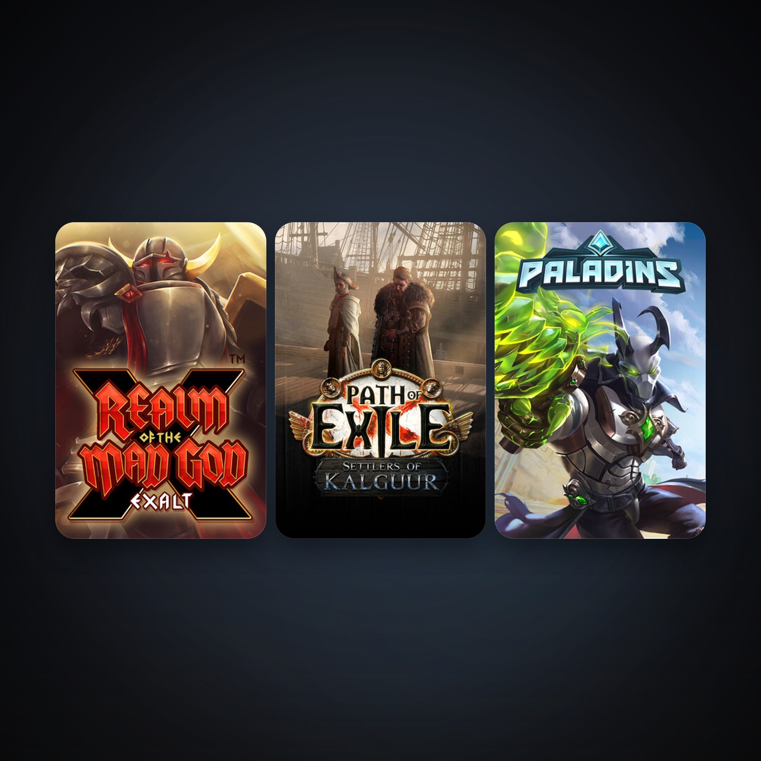 Realm of the Mad God + Path of Exile, 3 games, clean — HabibiAccounts