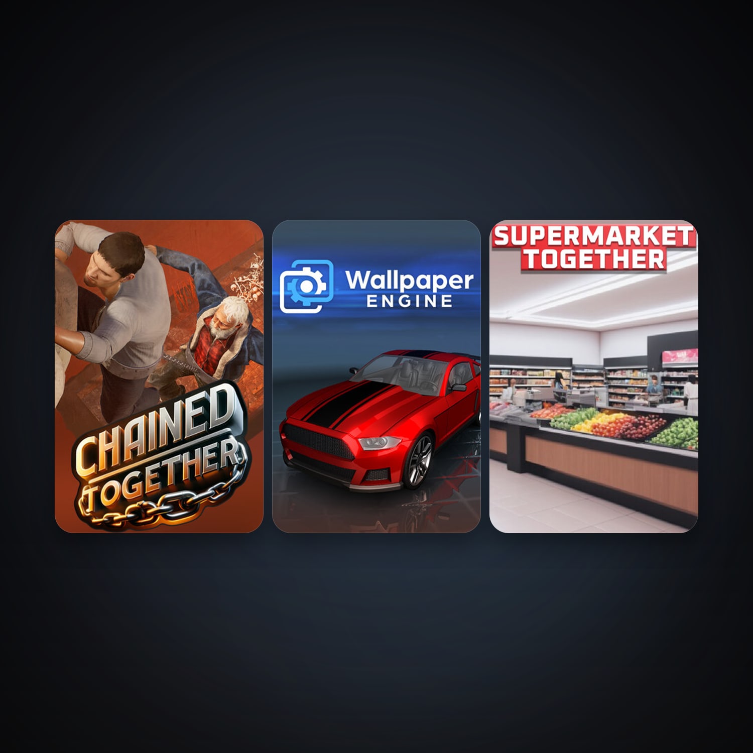 Wallpaper Engine + Chained Together, 10 games, clean — HabibiAccounts