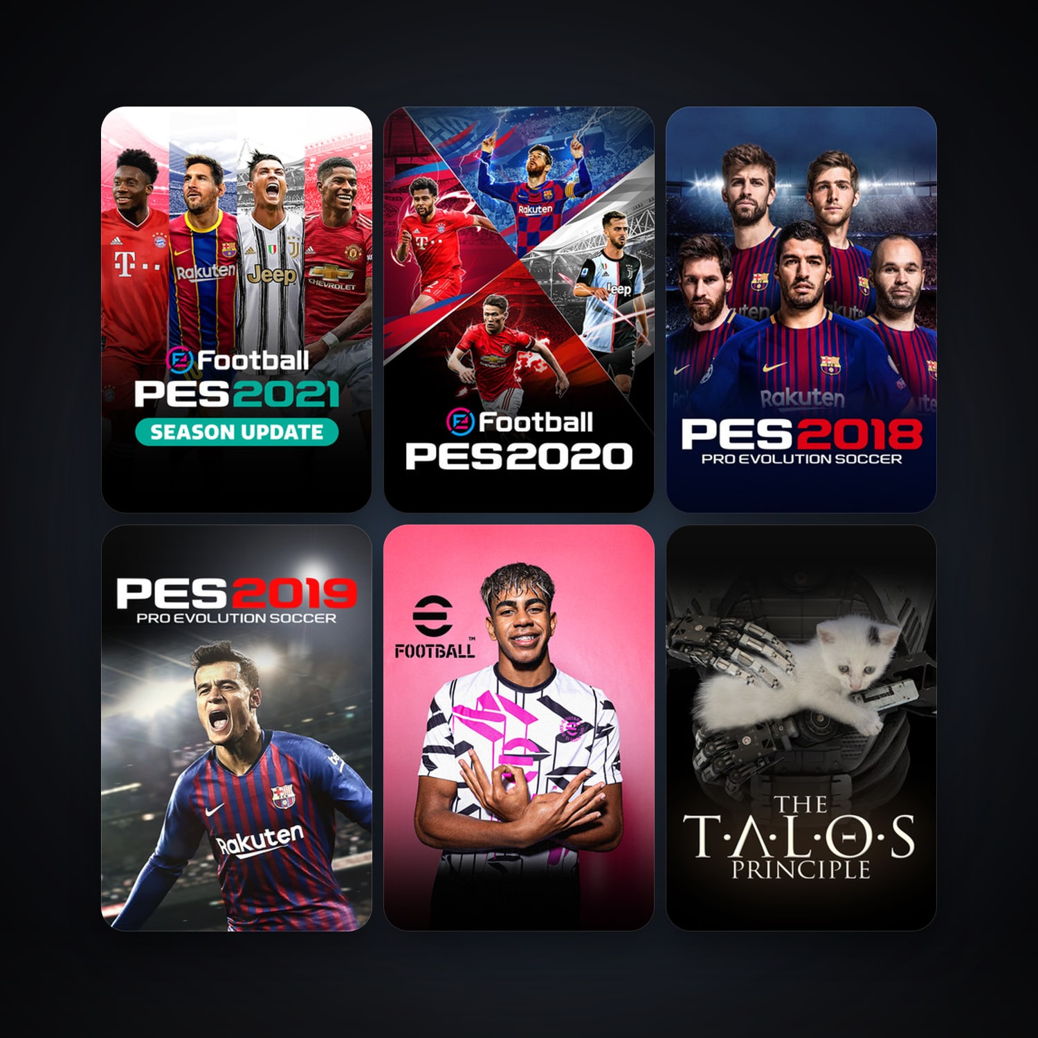 The Talos Principle + Pro Evolution Soccer 2017, 7 games, clean — HabibiAccounts