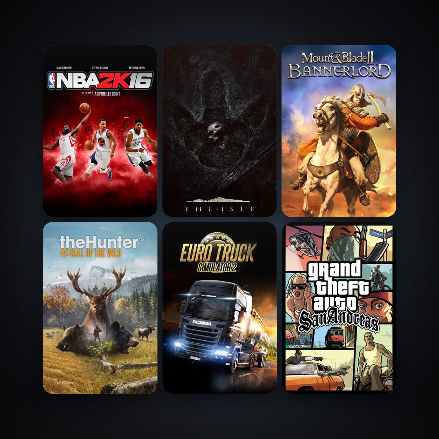 Grand Theft Auto: San Andreas + Euro Truck Simulator 2, 50 games, Steam 11, clean — HabibiAccounts