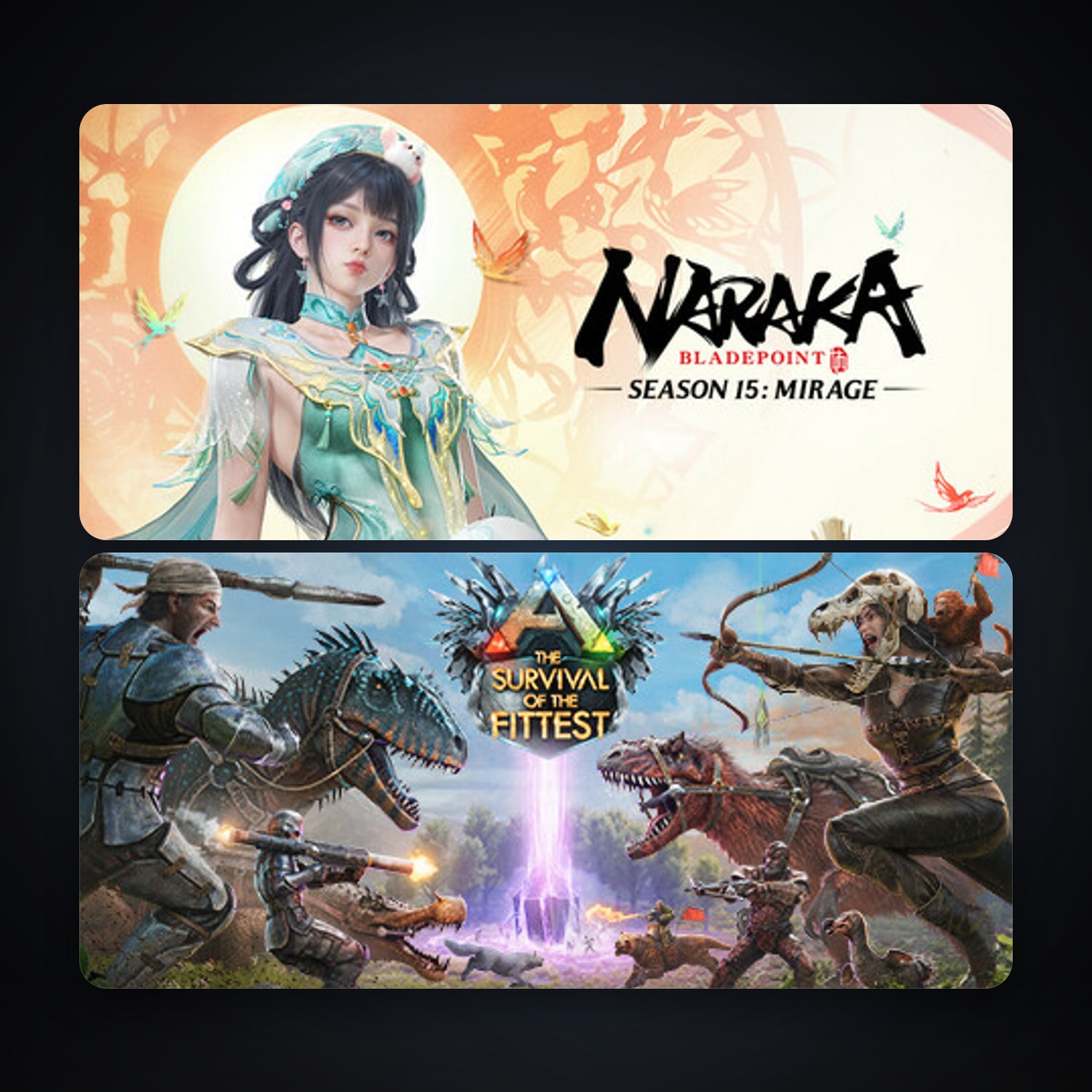 ARK: The Survival Of The Fittest + NARAKA: BLADEPOINT, 8 games, clean — HabibiAccounts