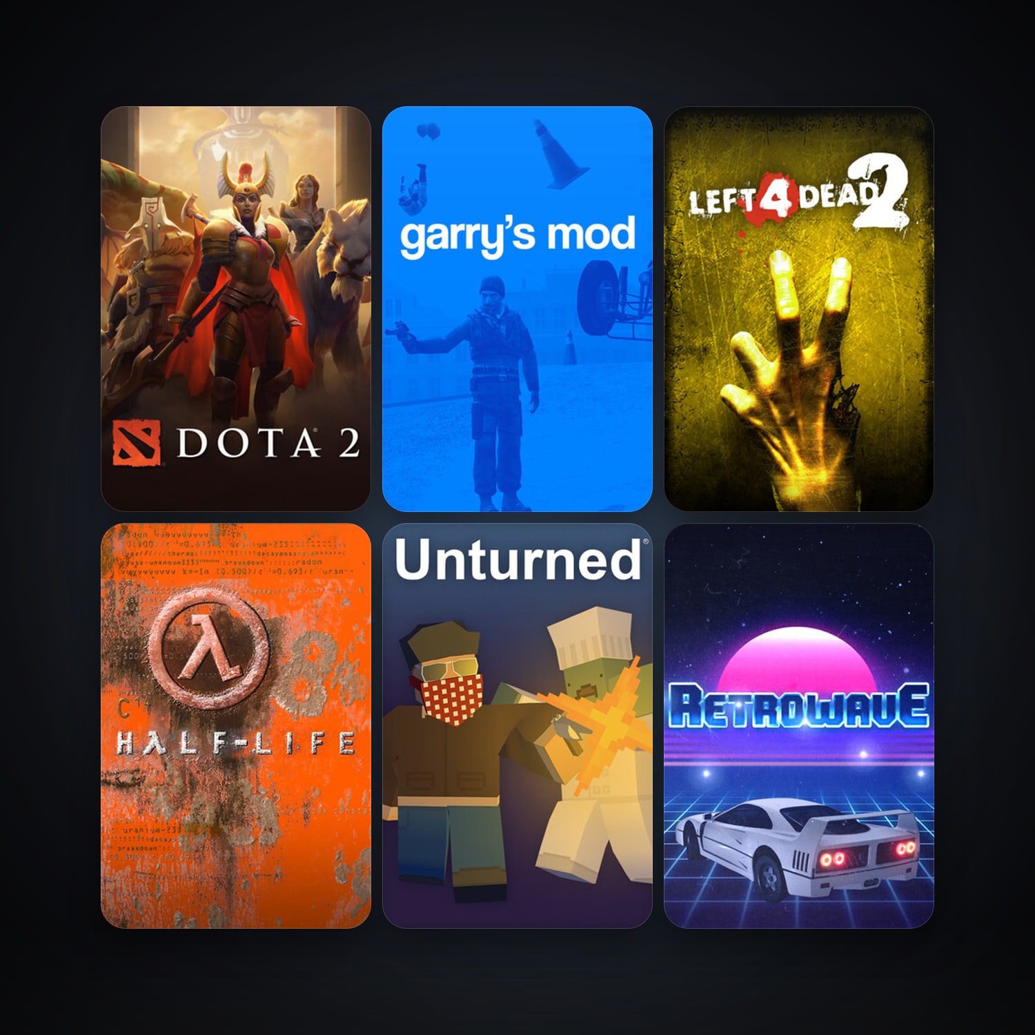 Half-Life + Half-Life 2, 11 games, Steam 12, clean — HabibiAccounts