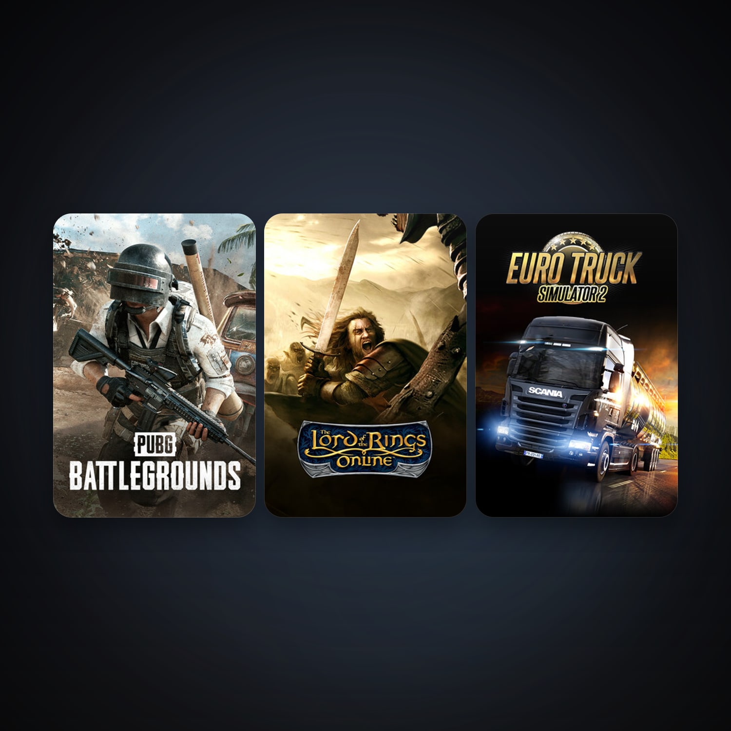 The Lord of the Rings Online + Euro Truck Simulator 2, 4 games, clean — HabibiAccounts