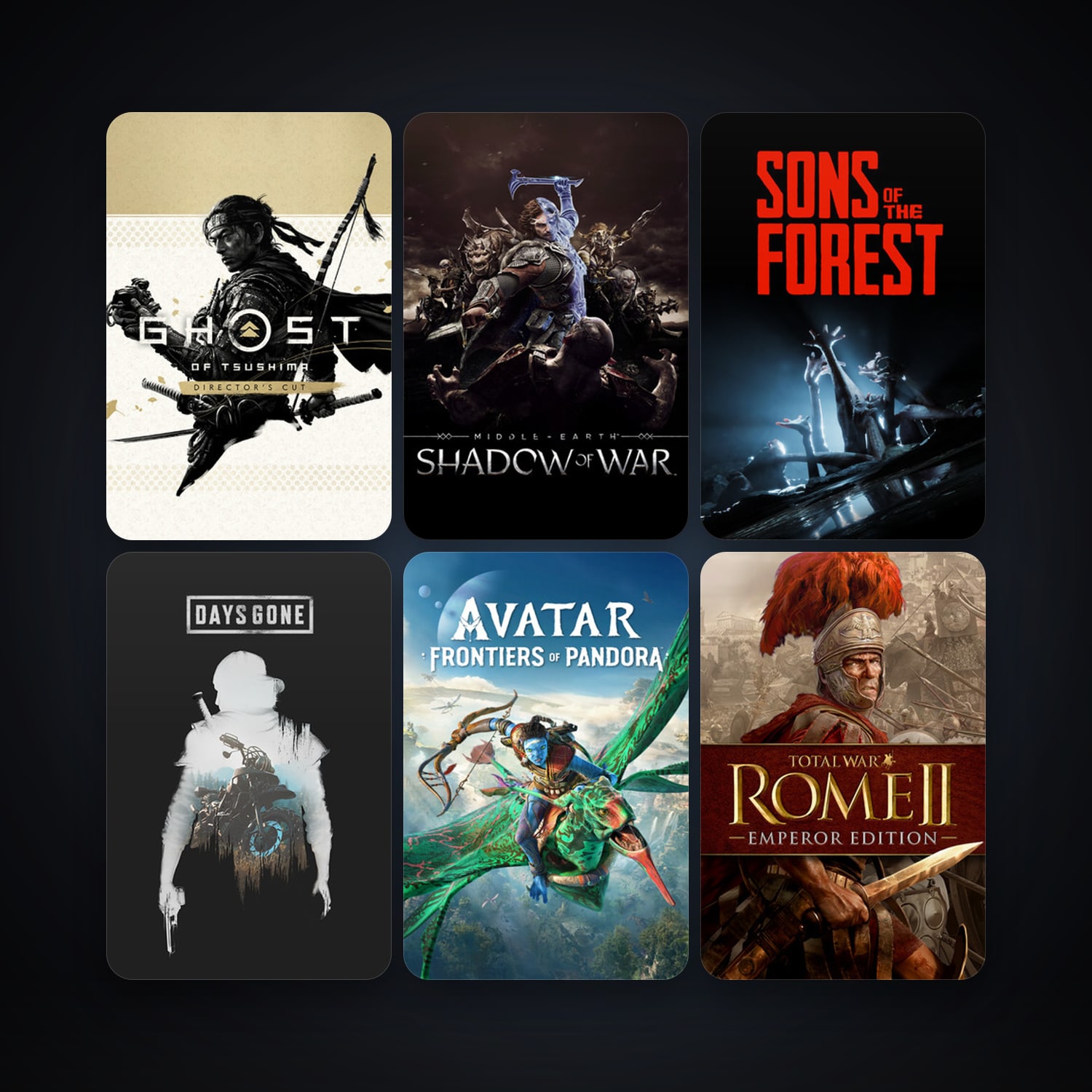 Total War: ROME II - Emperor Edition + Middle-earth: Shadow of War, 70 games, Steam 25, clean — HabibiAccounts
