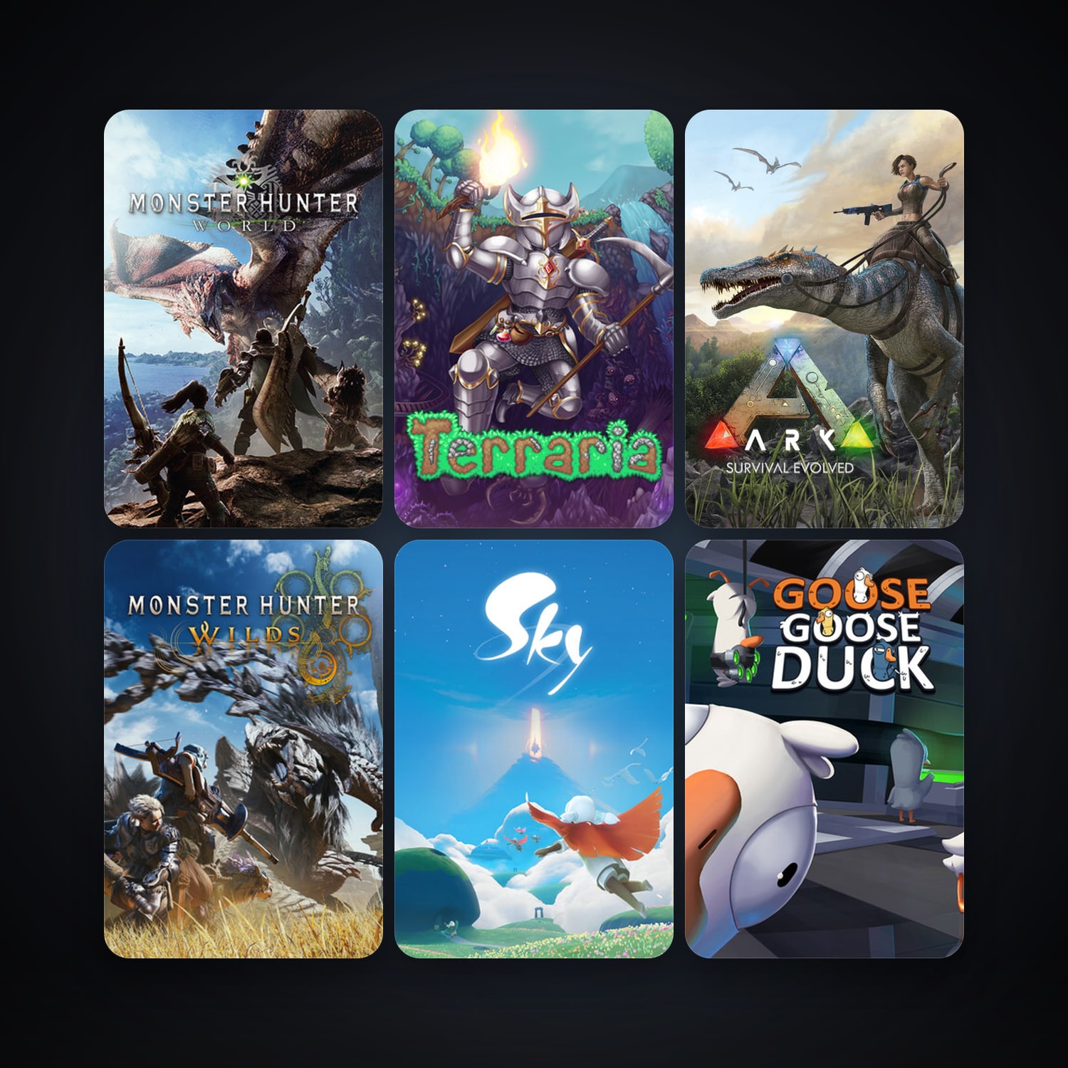 Terraria + ARK: Survival Evolved, 8 games, clean — HabibiAccounts