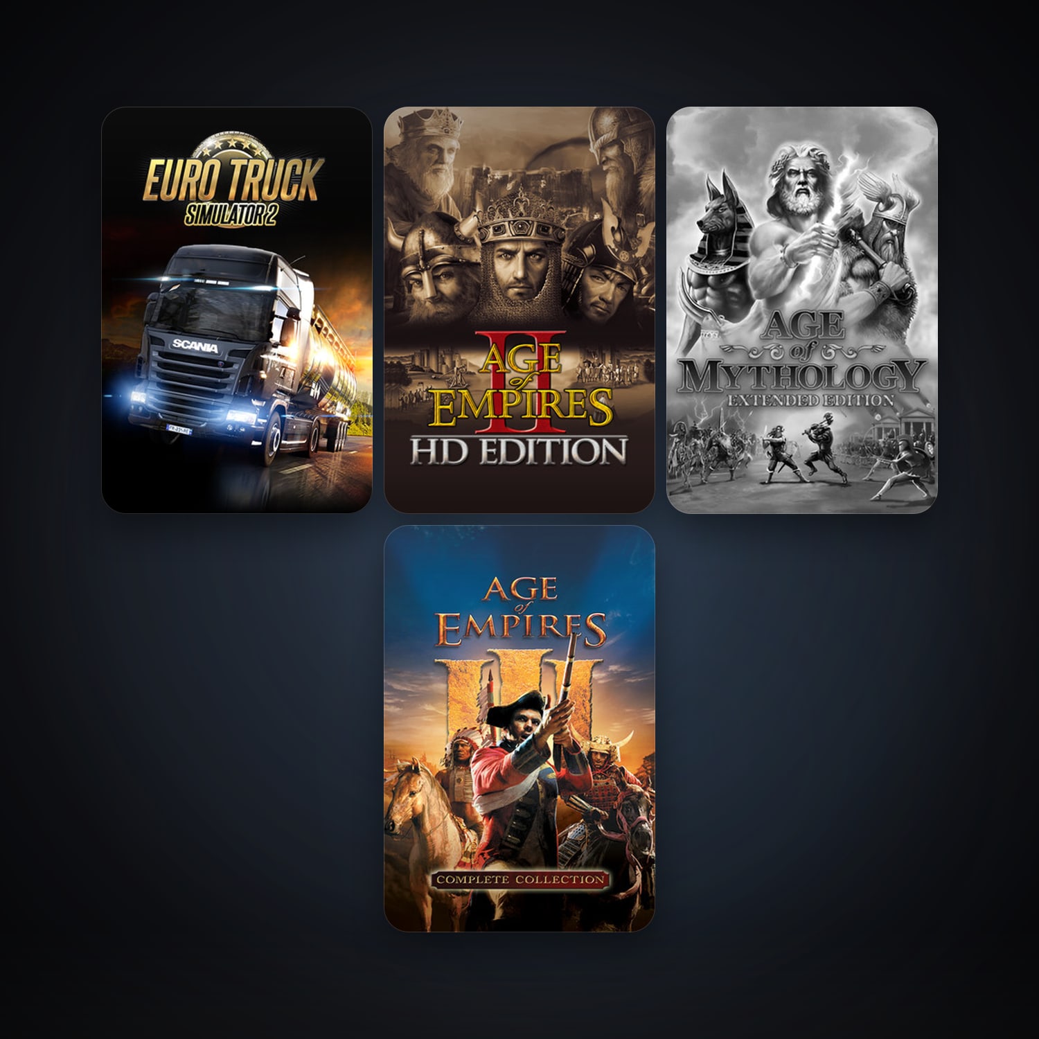 Age of Empires III + Age of Empires II, 4 games, clean — HabibiAccounts