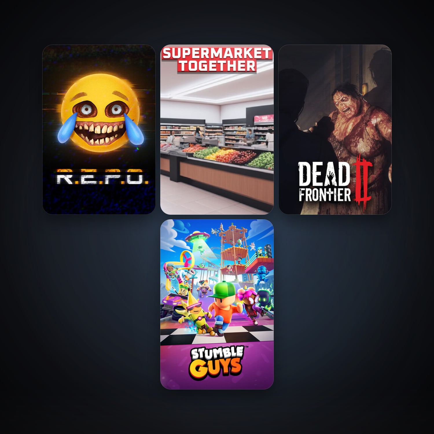 Dead Frontier 2 + Stumble Guys, 7 games, clean — HabibiAccounts