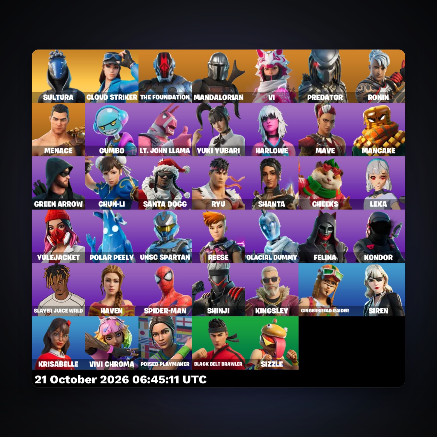 Fortnite account with The Foundation & Vi — 40 skins — 400 V-Bucks — lvl 1534 — HabibiAccounts