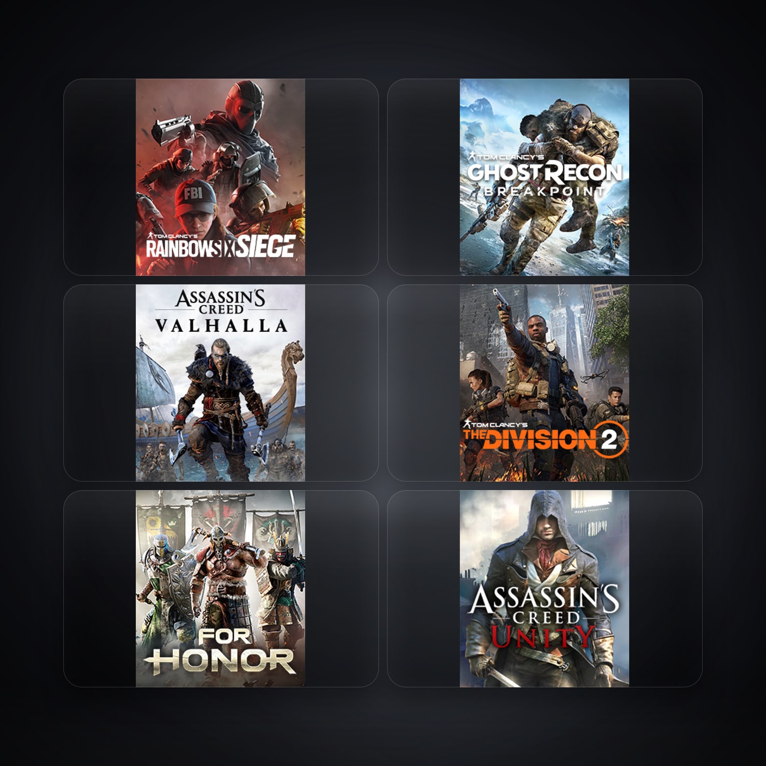 Ubisoft Tom Clancy's Rainbow Six Siege + Tom Clancy's Ghost Recon Breakpoint — FR — 7 games — HabibiAccounts