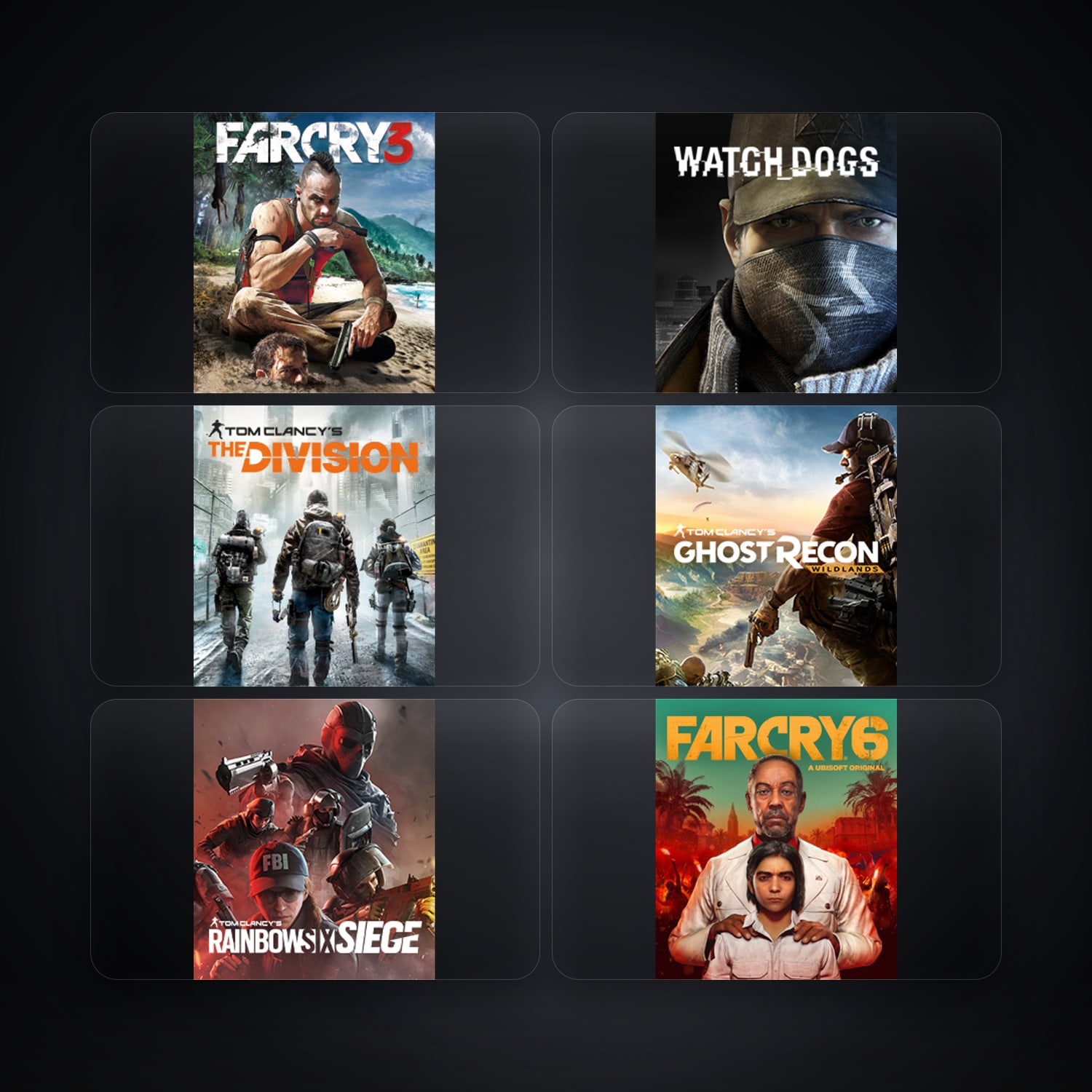 Ubisoft Far Cry 3 Deluxe Edition + Watch_Dogs — BE — 8 games — HabibiAccounts